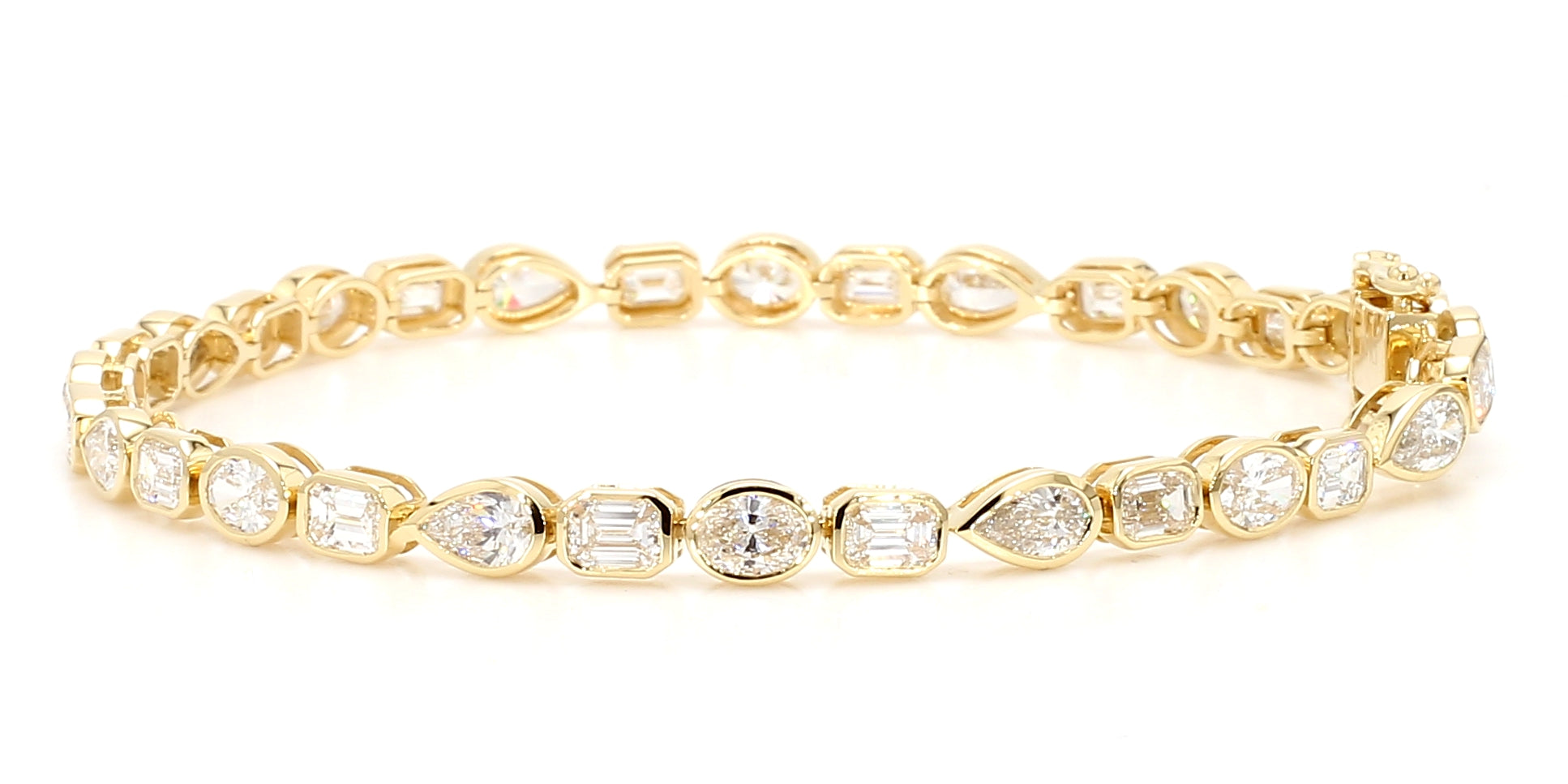 Natural White Pear Diamond Bracelet