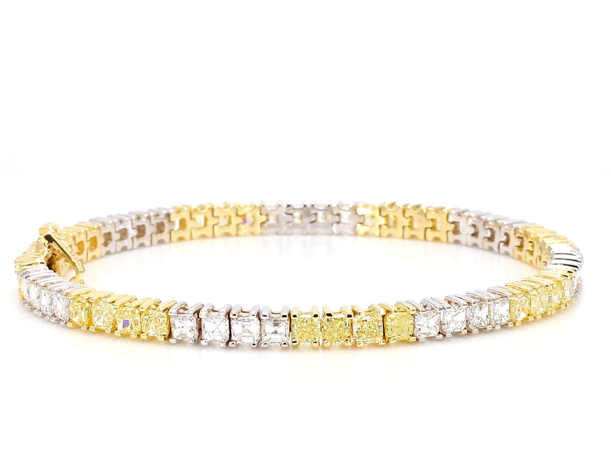 Natural Yellow Radiant Diamond Bracelet