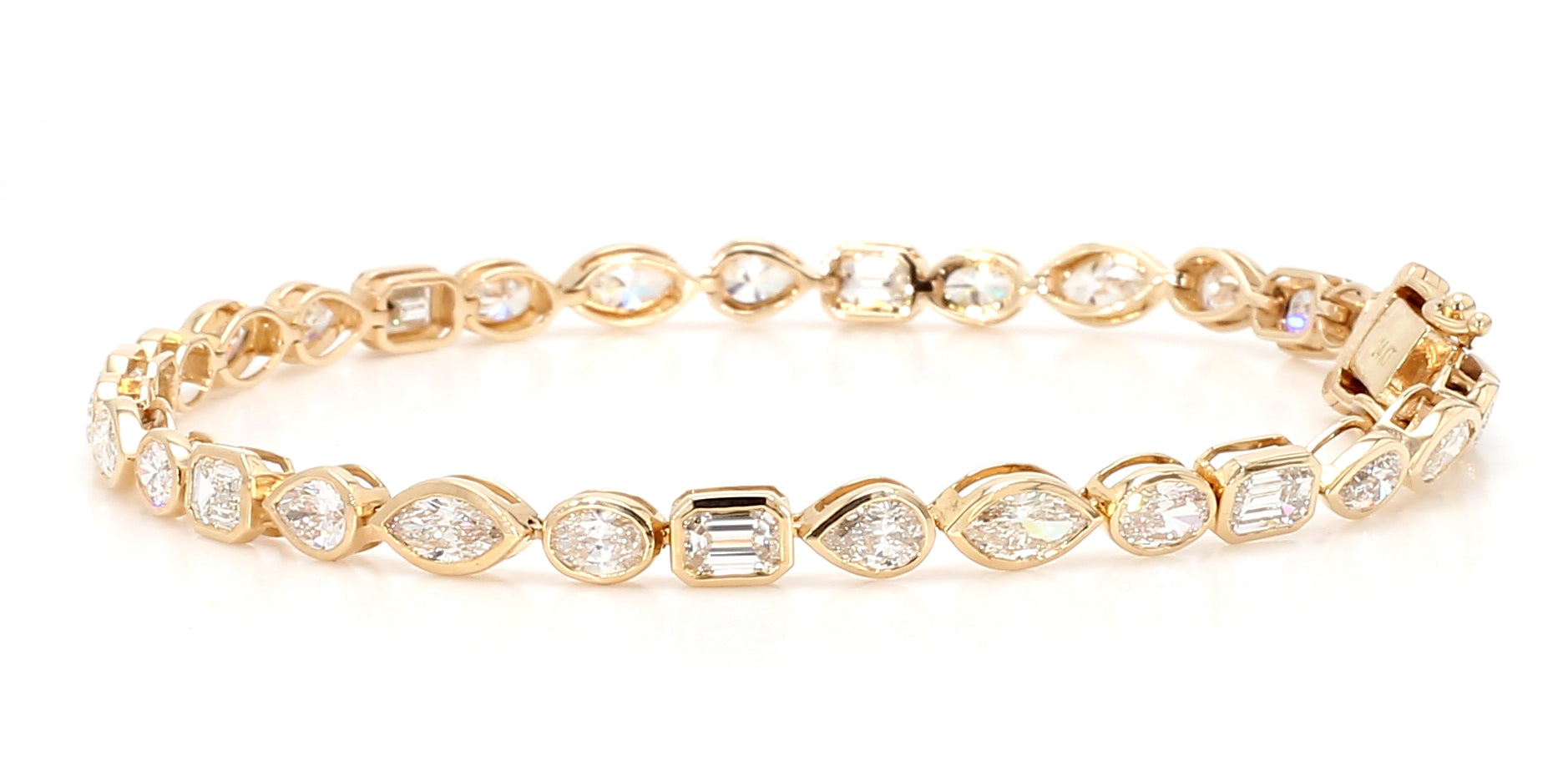 Natural White Oval Diamond Bracelet