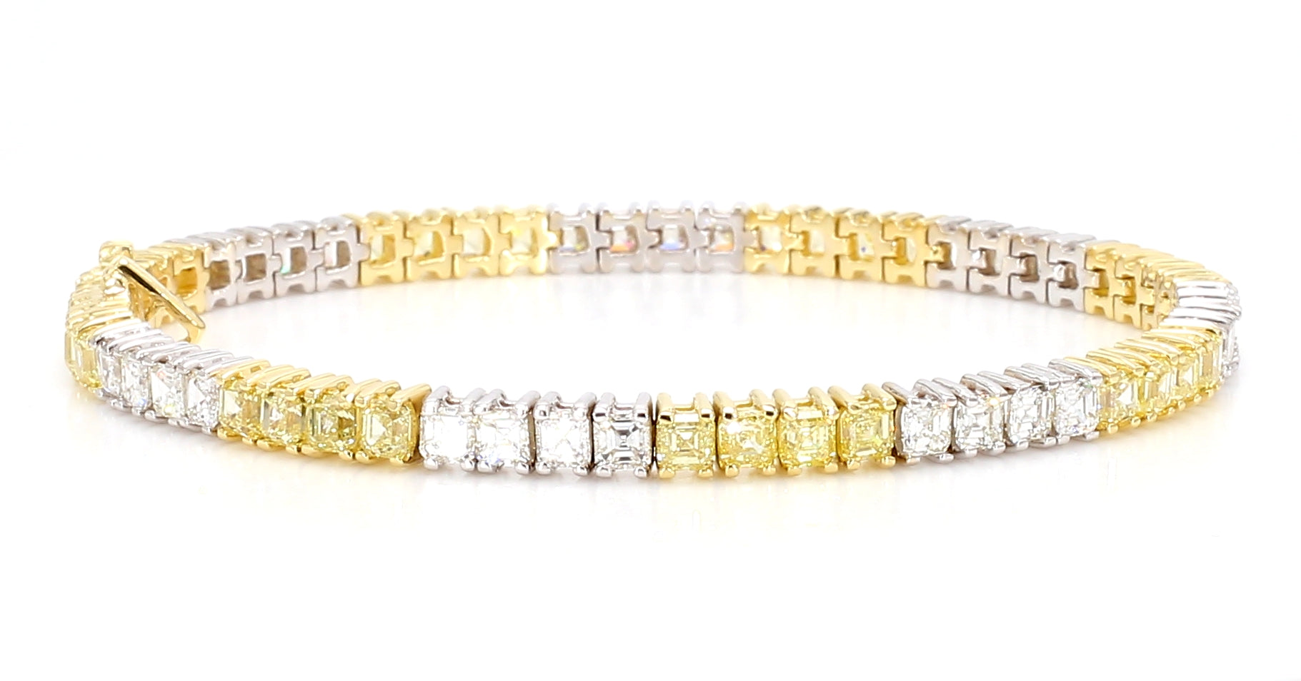 Natural Yellow Cushion Diamond Bracelet