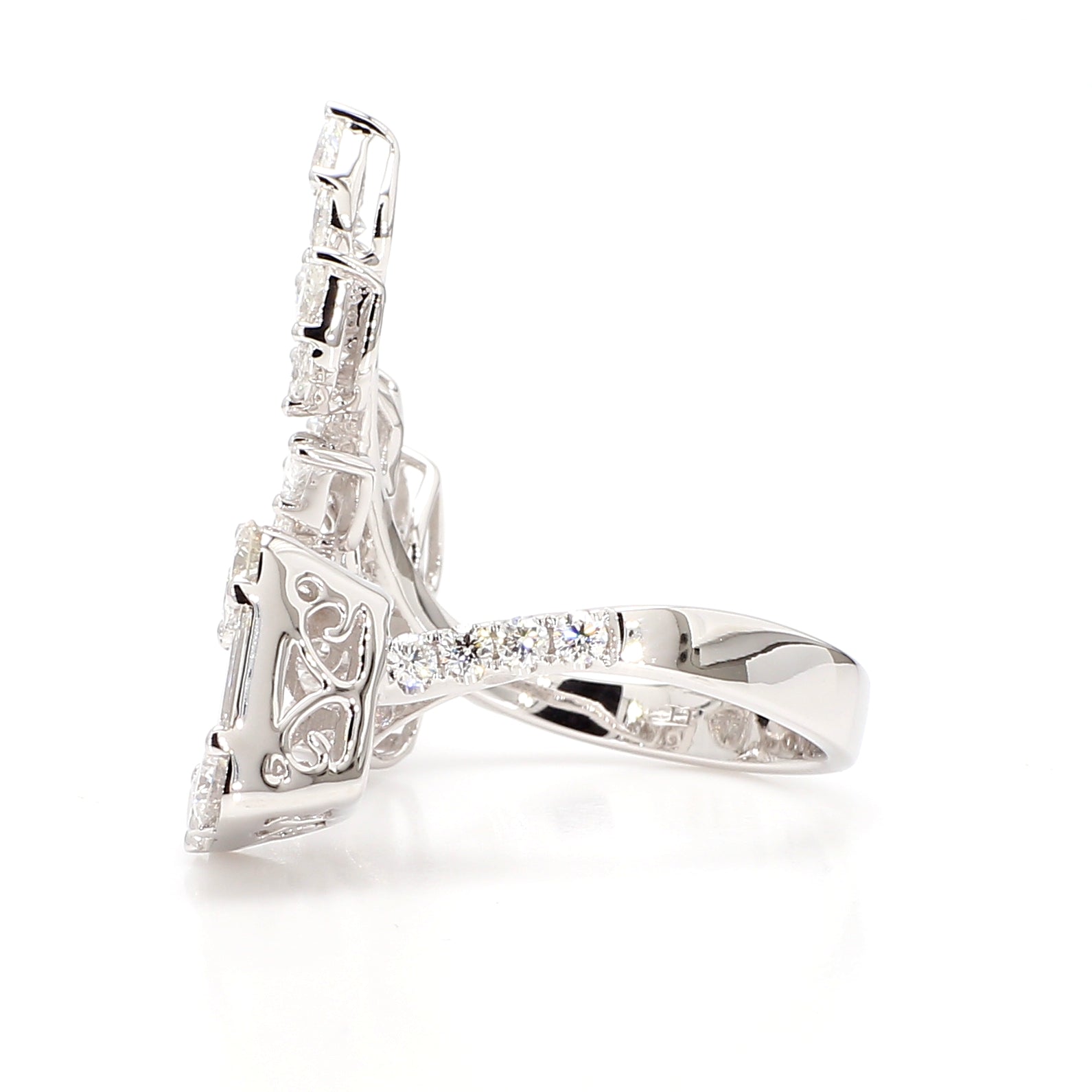 Natural White Baguette Diamond Ring