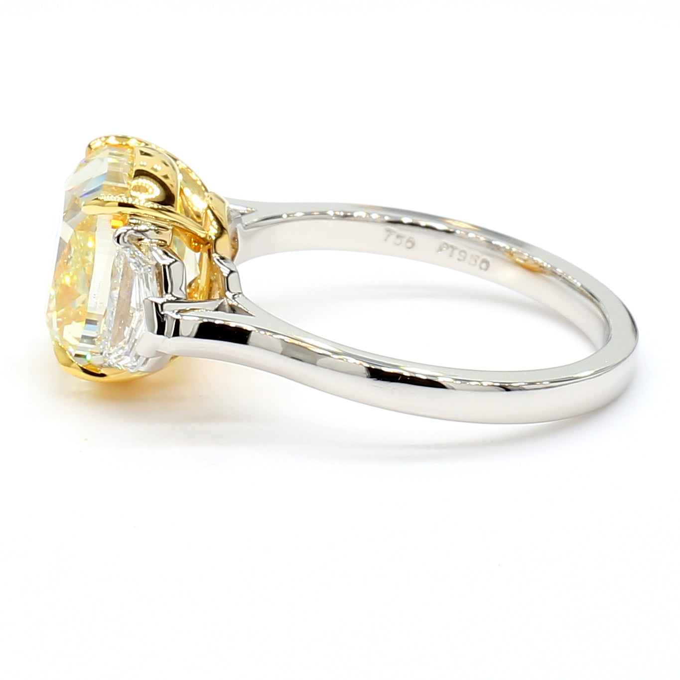 Natural Yellow Cushion Diamond Ring GIA Certified product image 3