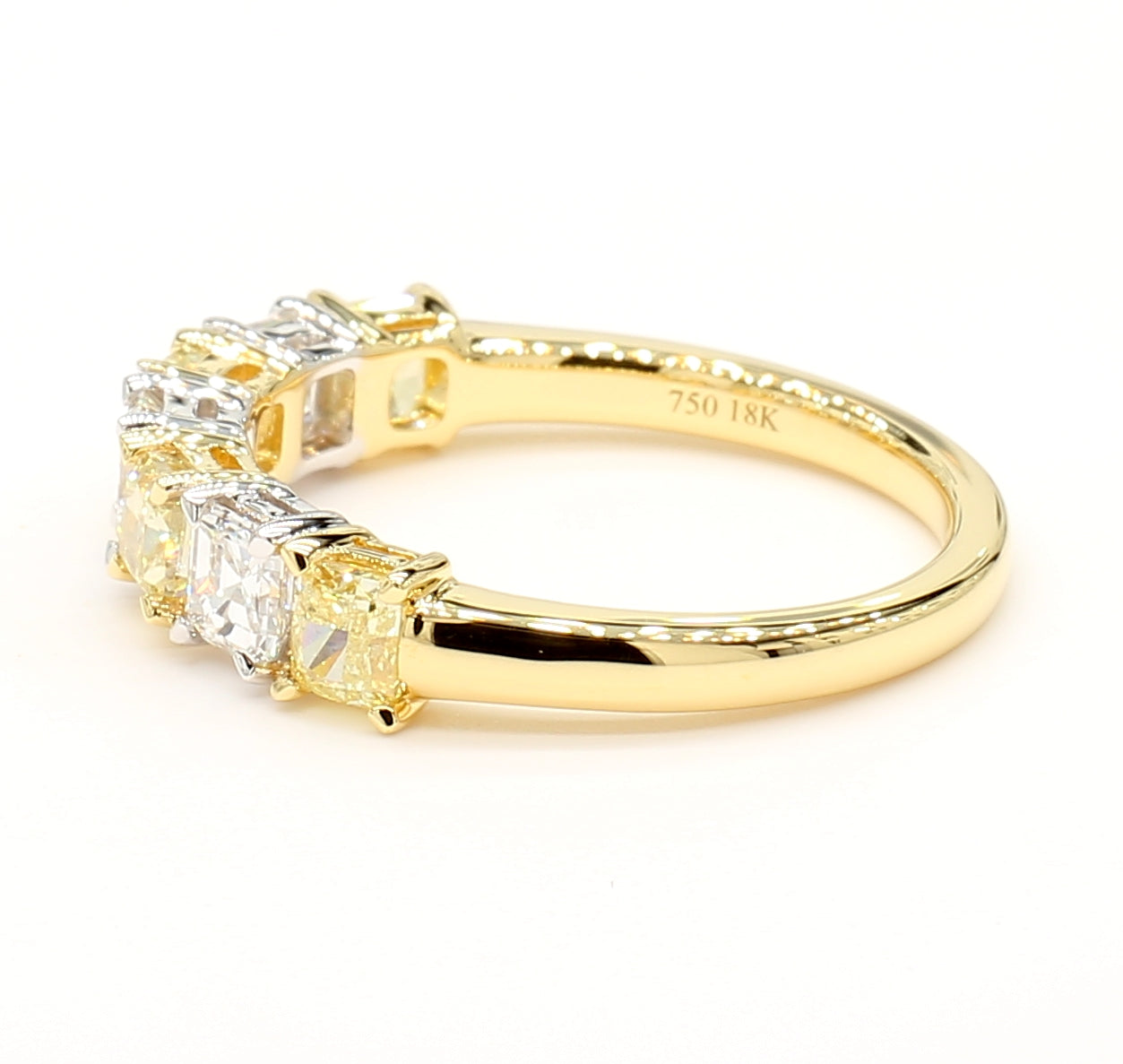 Natural Yellow Cushion Diamond Ring