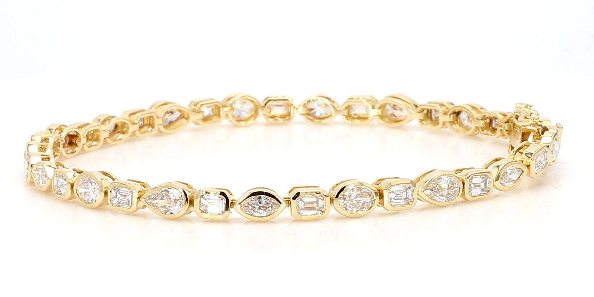 Natural White Emerald Diamond Bracelet