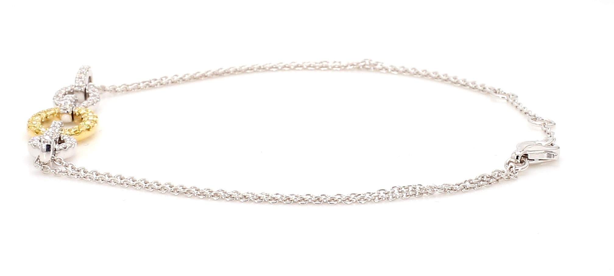 Natural Yellow Round Diamond Bracelet
