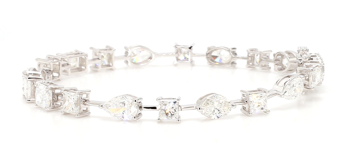 Natural White Princess Diamond Bracelet