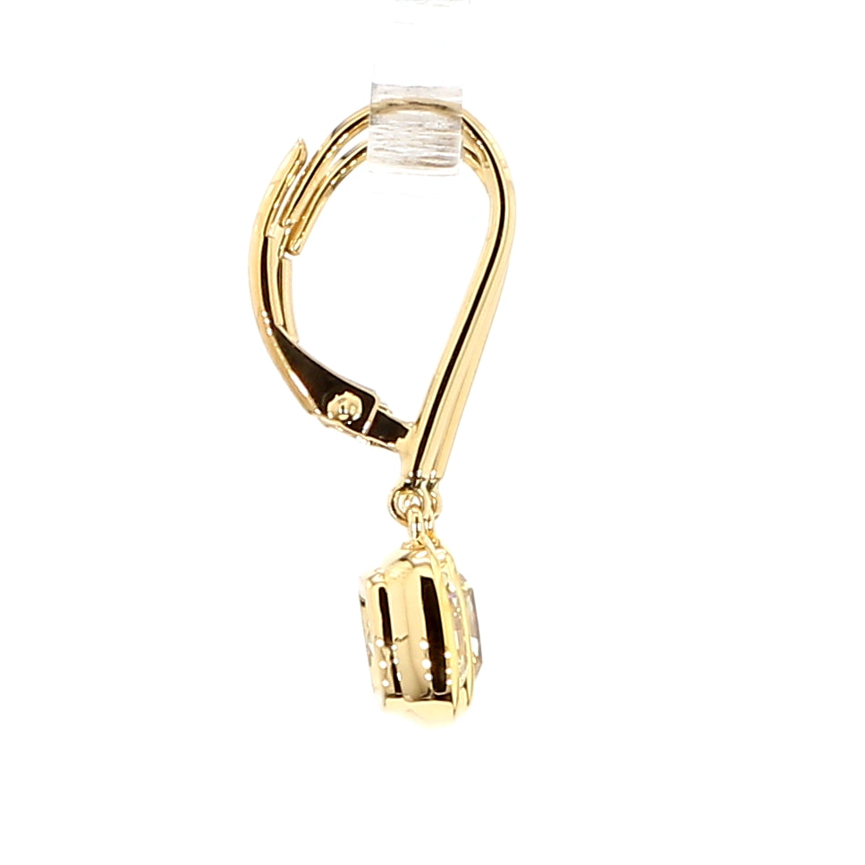 Natural Yellow Cushion Diamond Earring Gia CERTIFIED