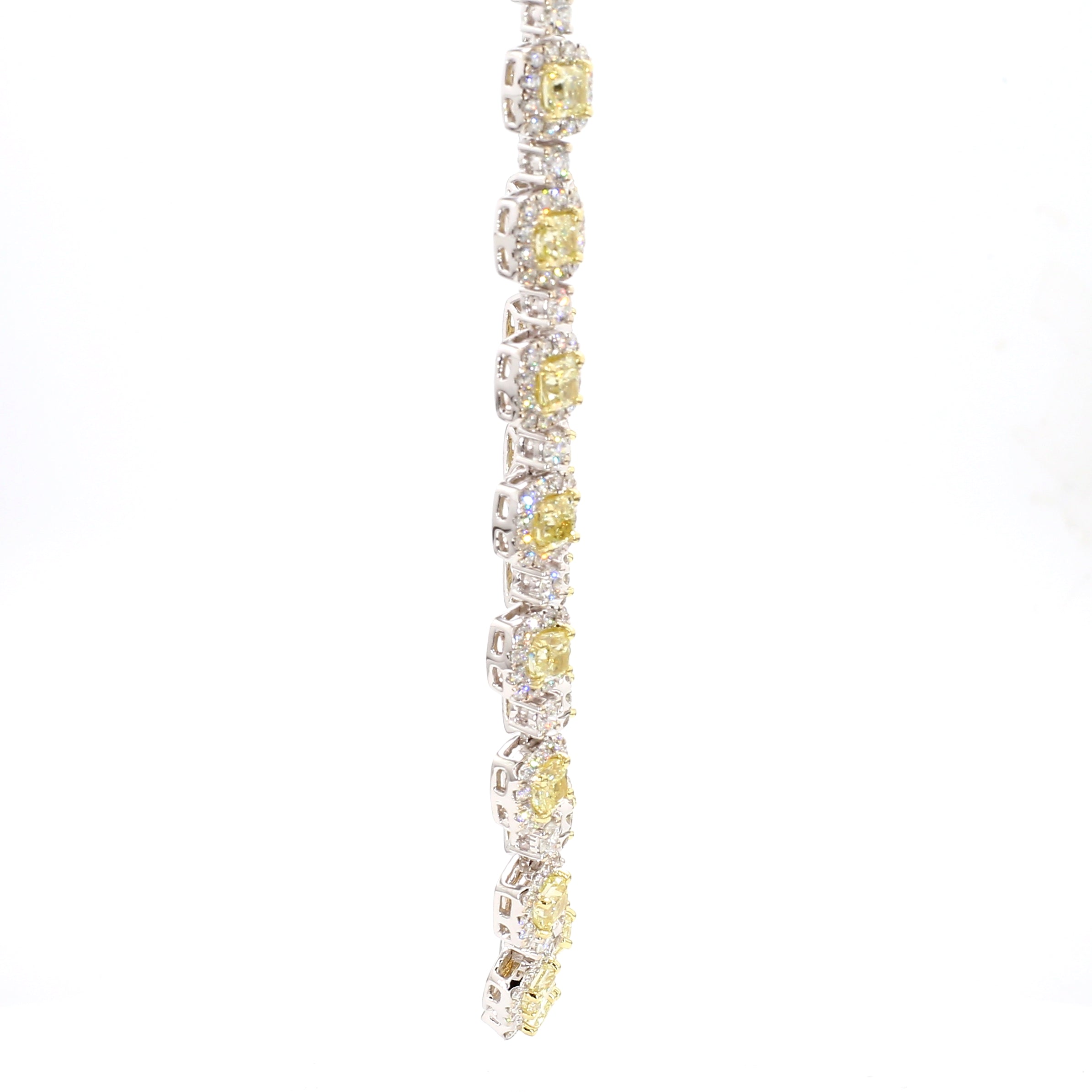 Natural Yellow Pear Diamond Necklace Gia CERTIFIED