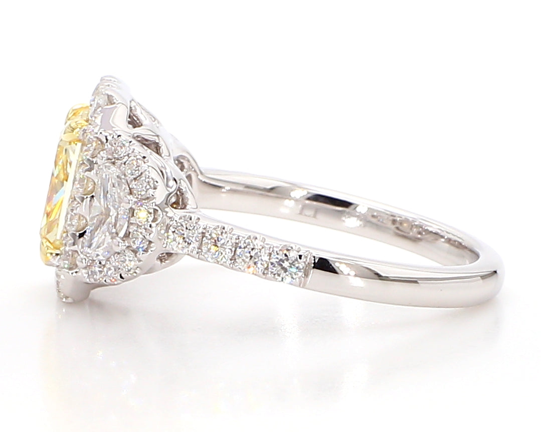 Natural Yellow Radiant Diamond Ring GIA Certified product image 3