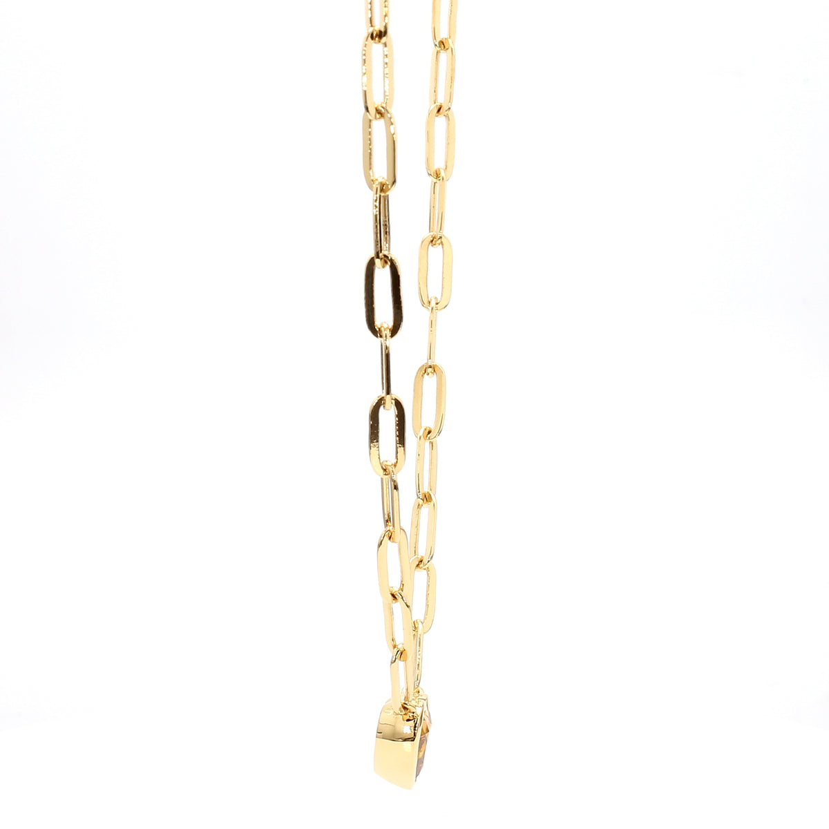 Natural Orange Heart Diamond Necklace | GIA Certified