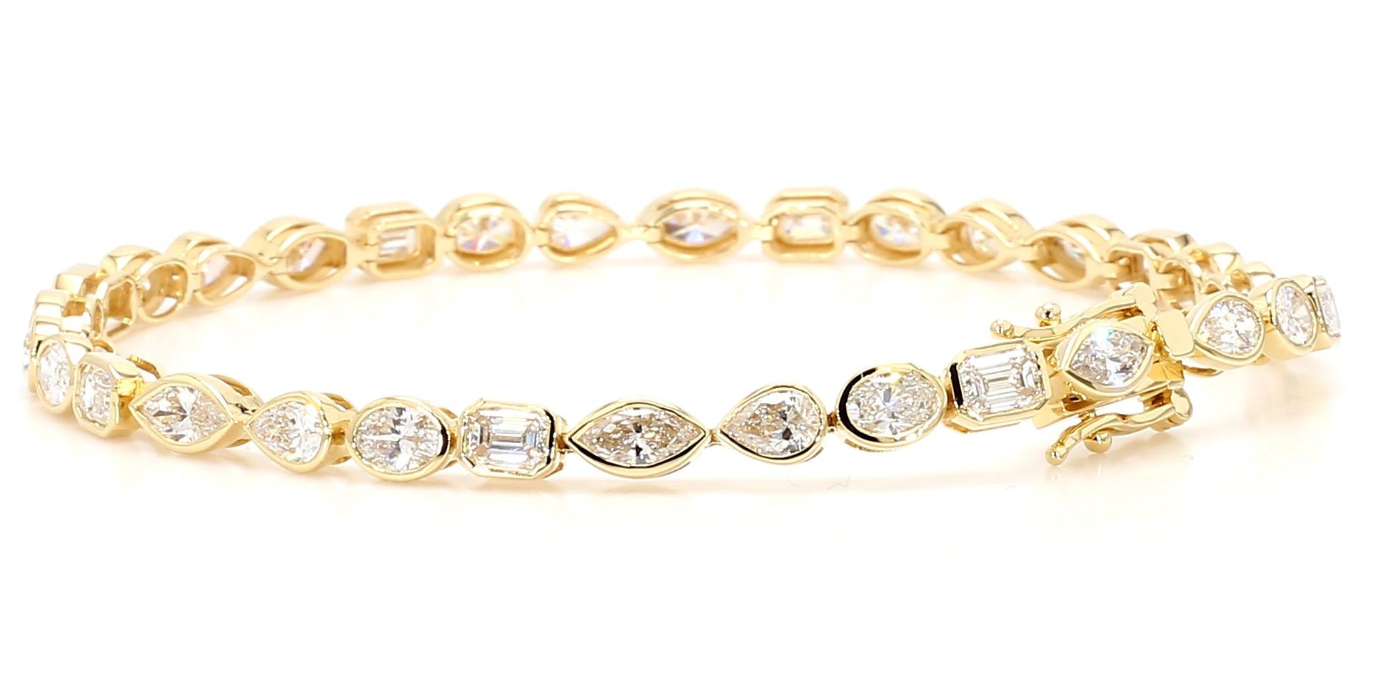 Natural White Emerald Diamond Bracelet