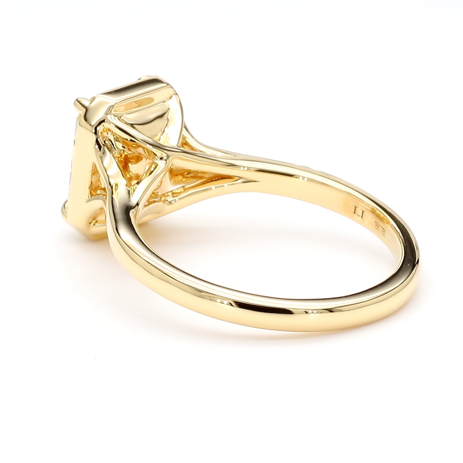 Natural Yellow Radiant Diamond Ring Gia Certified