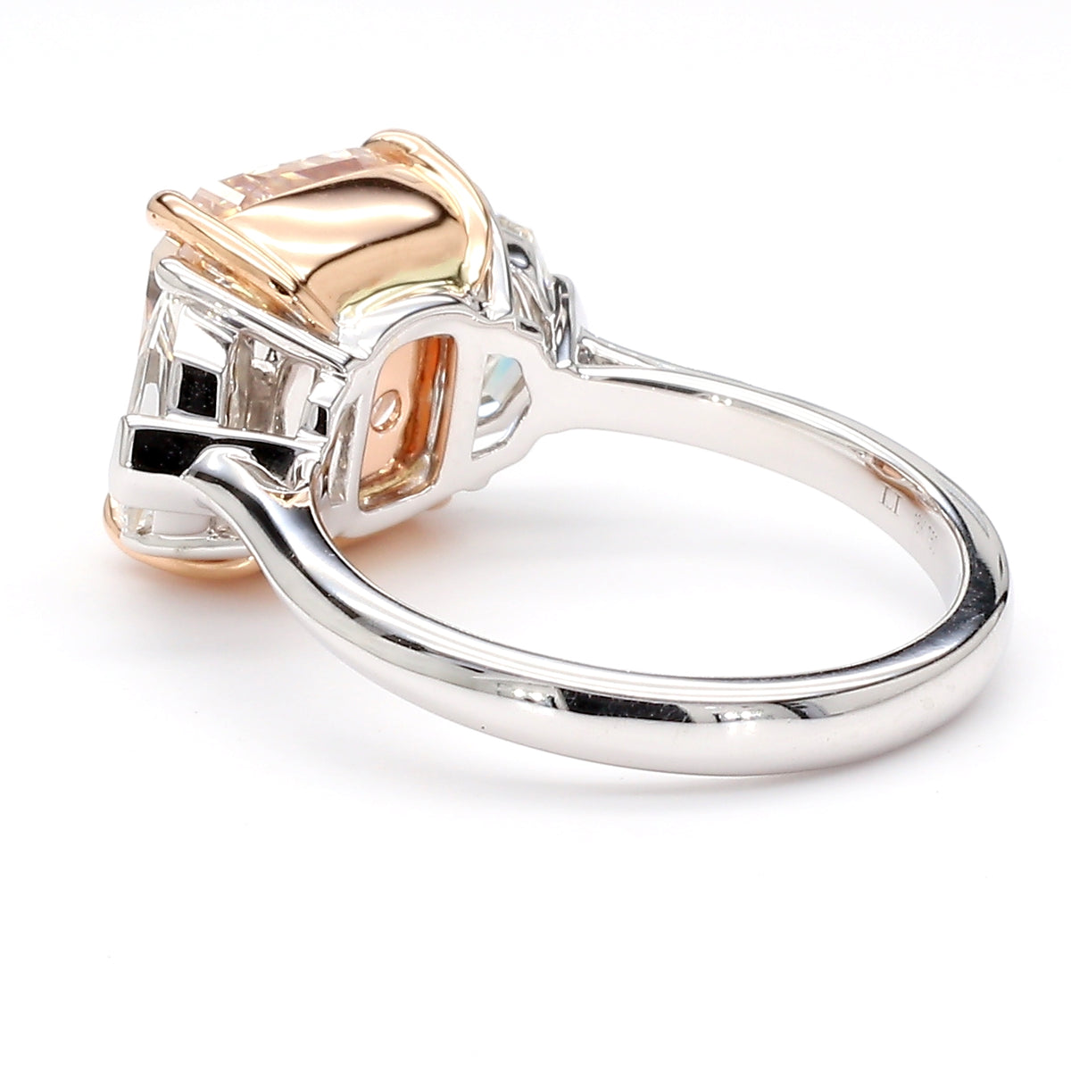Natural Pink Cushion Diamond Ring | GIA Certified