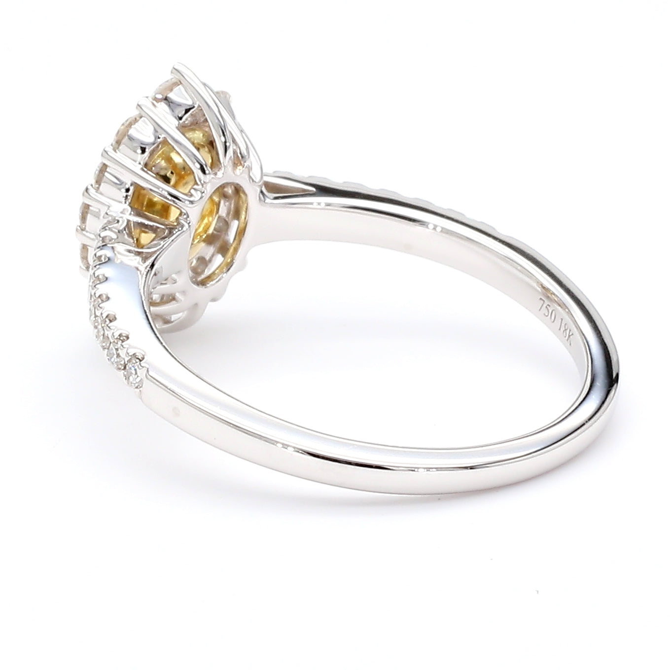 Natural Yellow Oval Diamond Ring