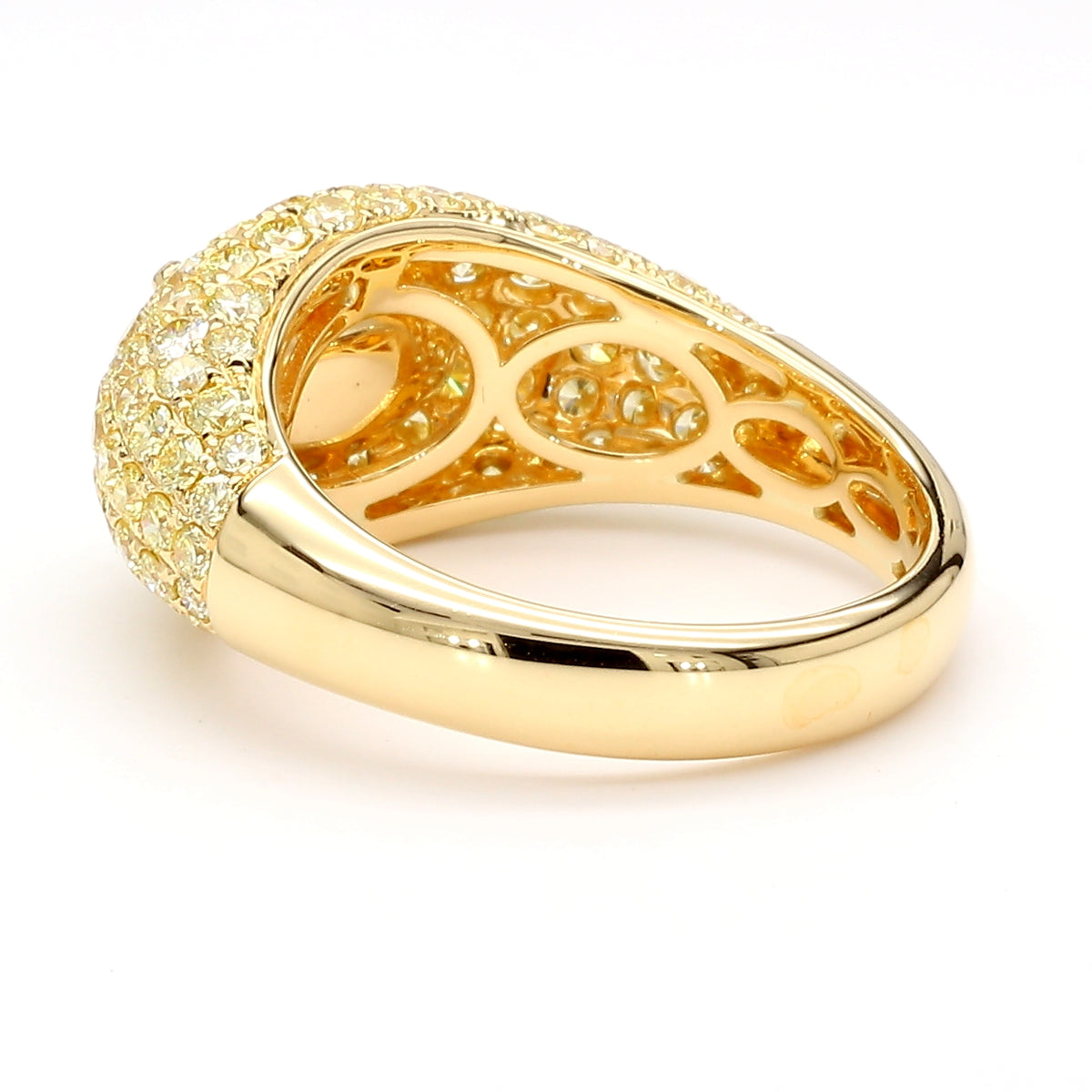 Natural Yellow Oval Diamond Ring | GIA Certified