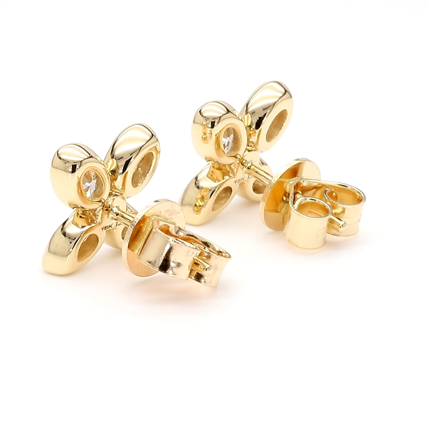 Natural White Oval Diamond Earring