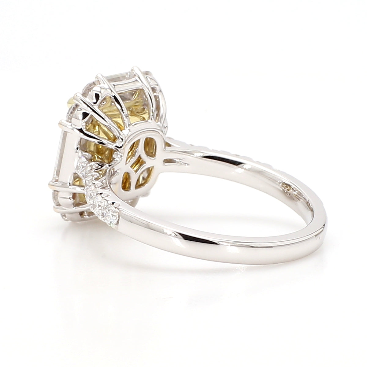 Natural Yellow Radiant Diamond Ring | GIA Certified