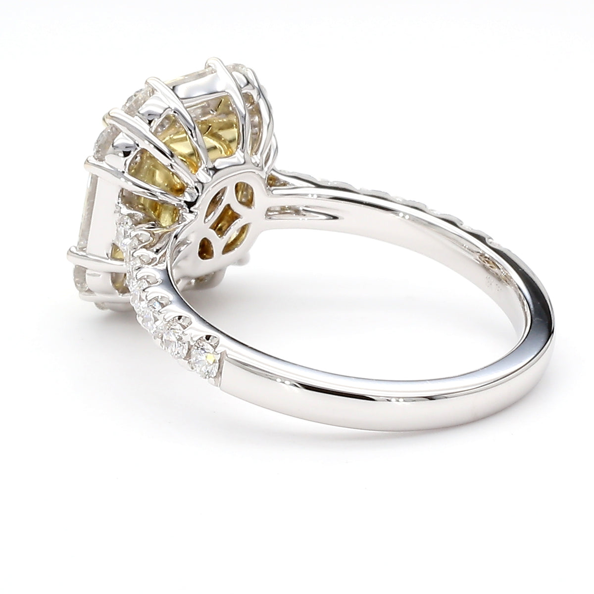 Natural Yellow Radiant Diamond Ring | GIA Certified