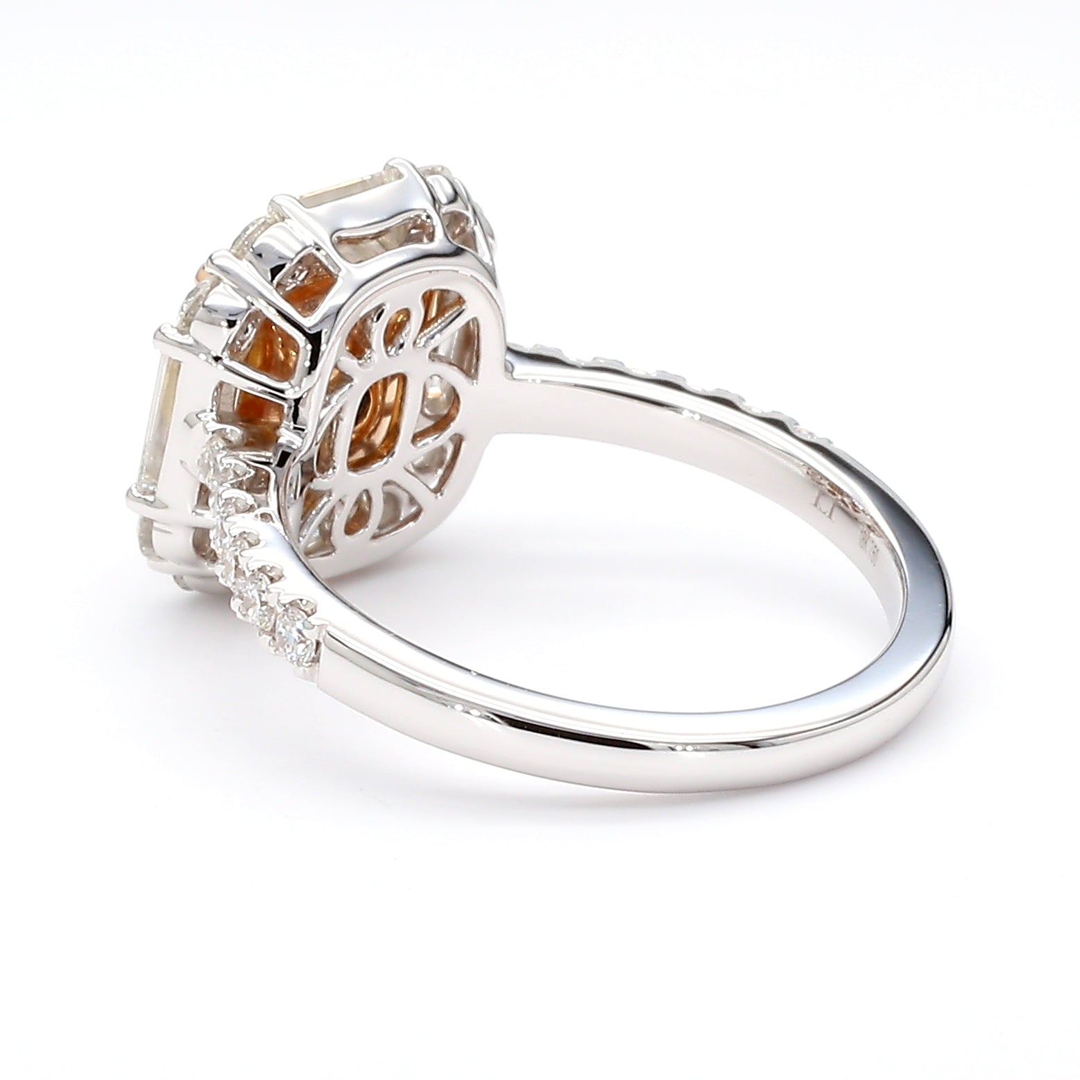 Natural Gray Emerald Diamond Ring Gia Certified