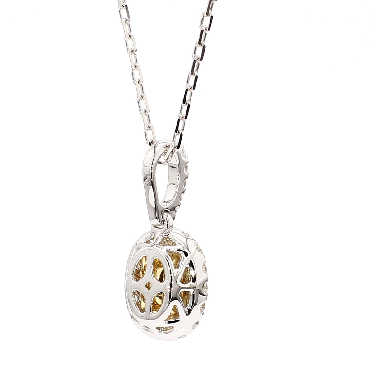 Natural Yellow Oval Diamond Pendant | GIA Certified