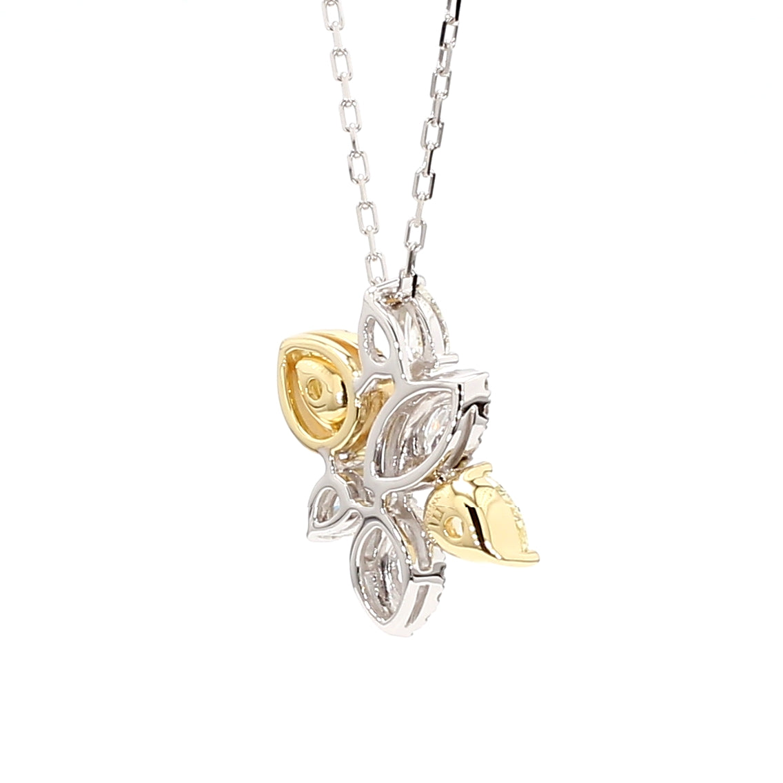 Natural White Pear Diamond Pendant
