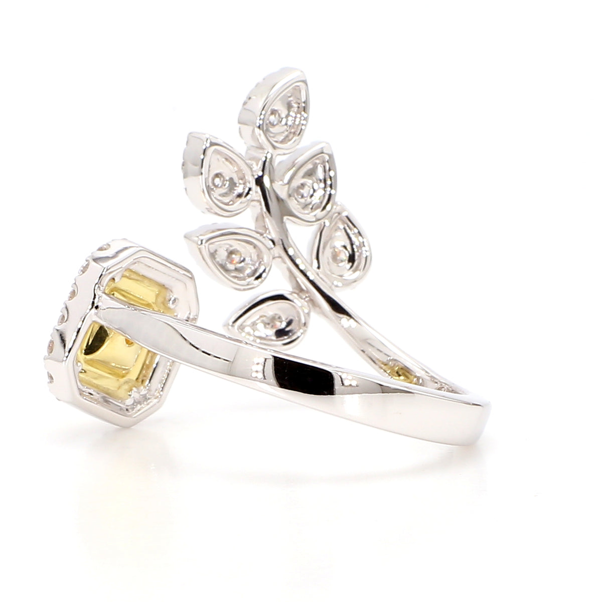 Natural Yellow Radiant Diamond Ring | GIA Certified