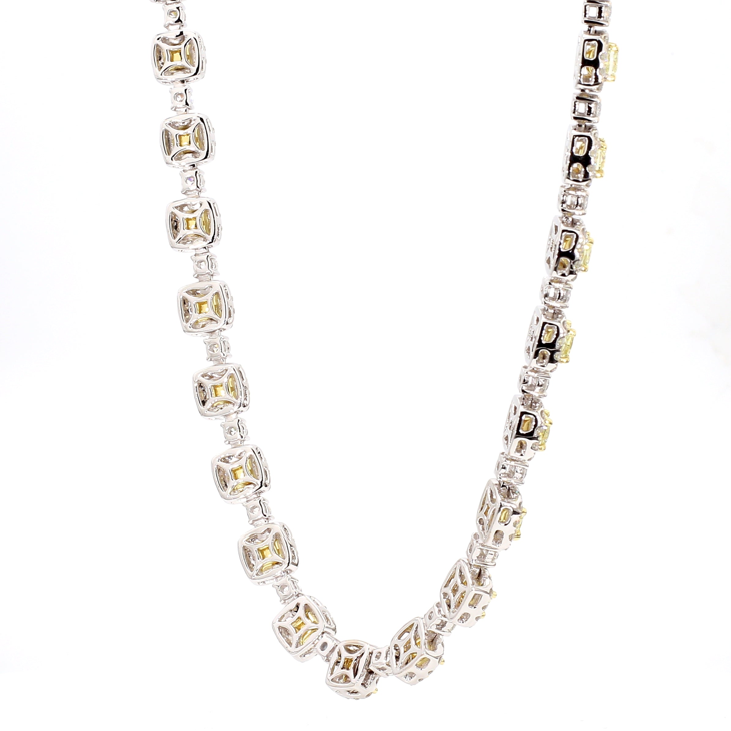 Natural Yellow Pear Diamond Necklace Gia CERTIFIED