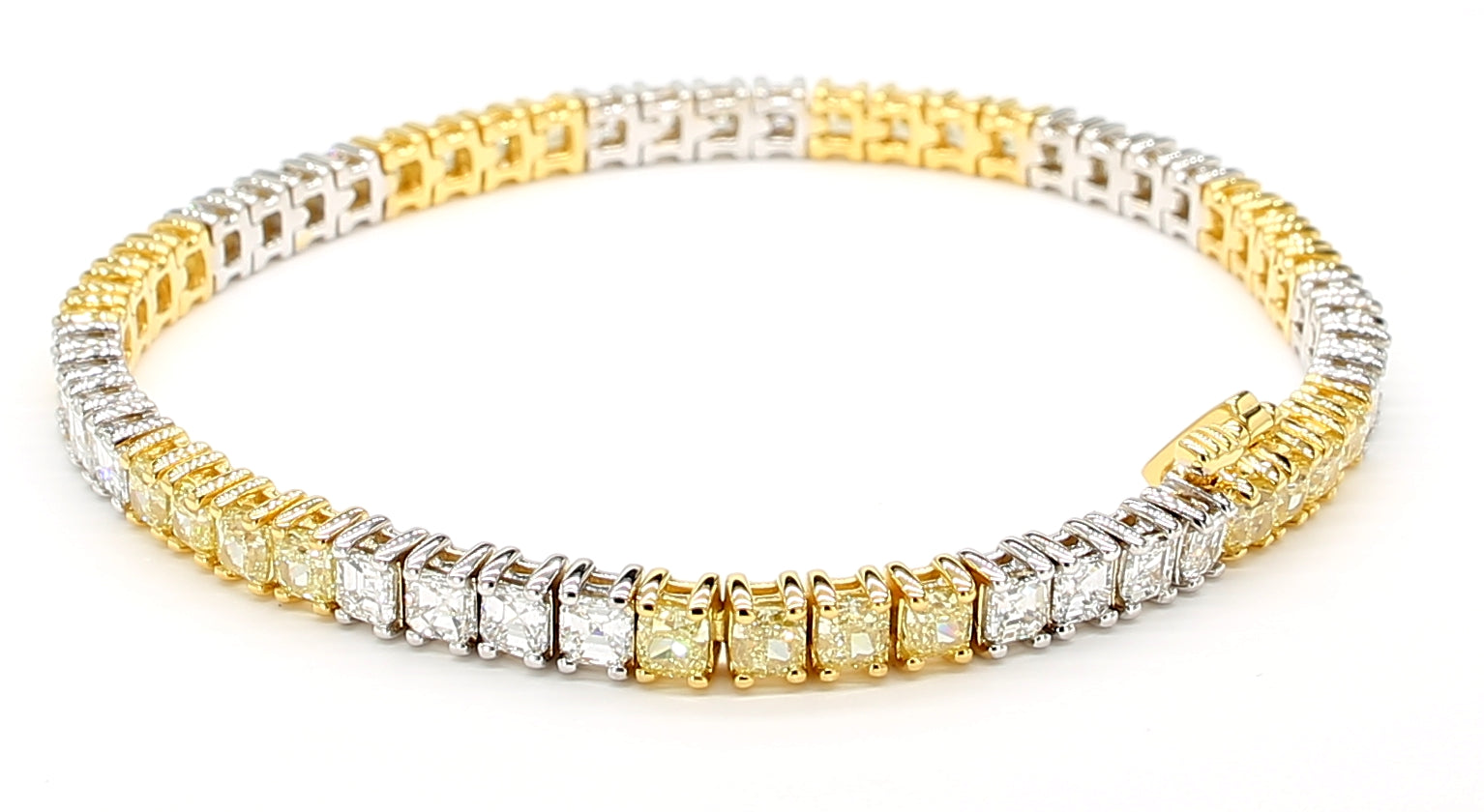 Natural Yellow Cushion Diamond Bracelet