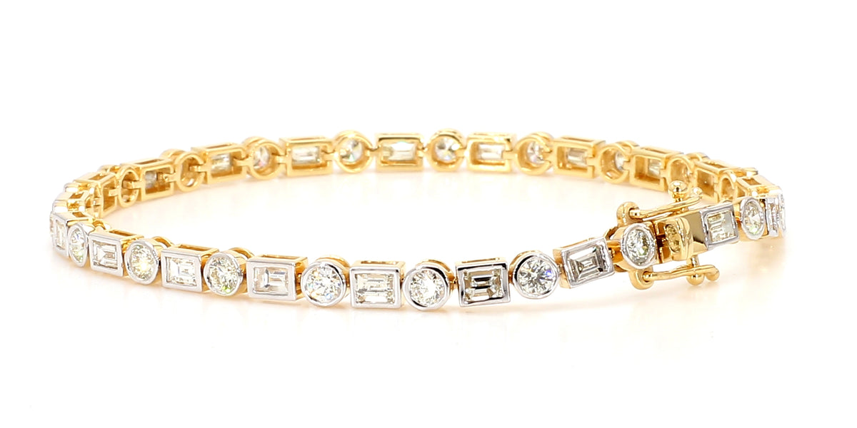 Natural White Baguette Diamond Bracelet