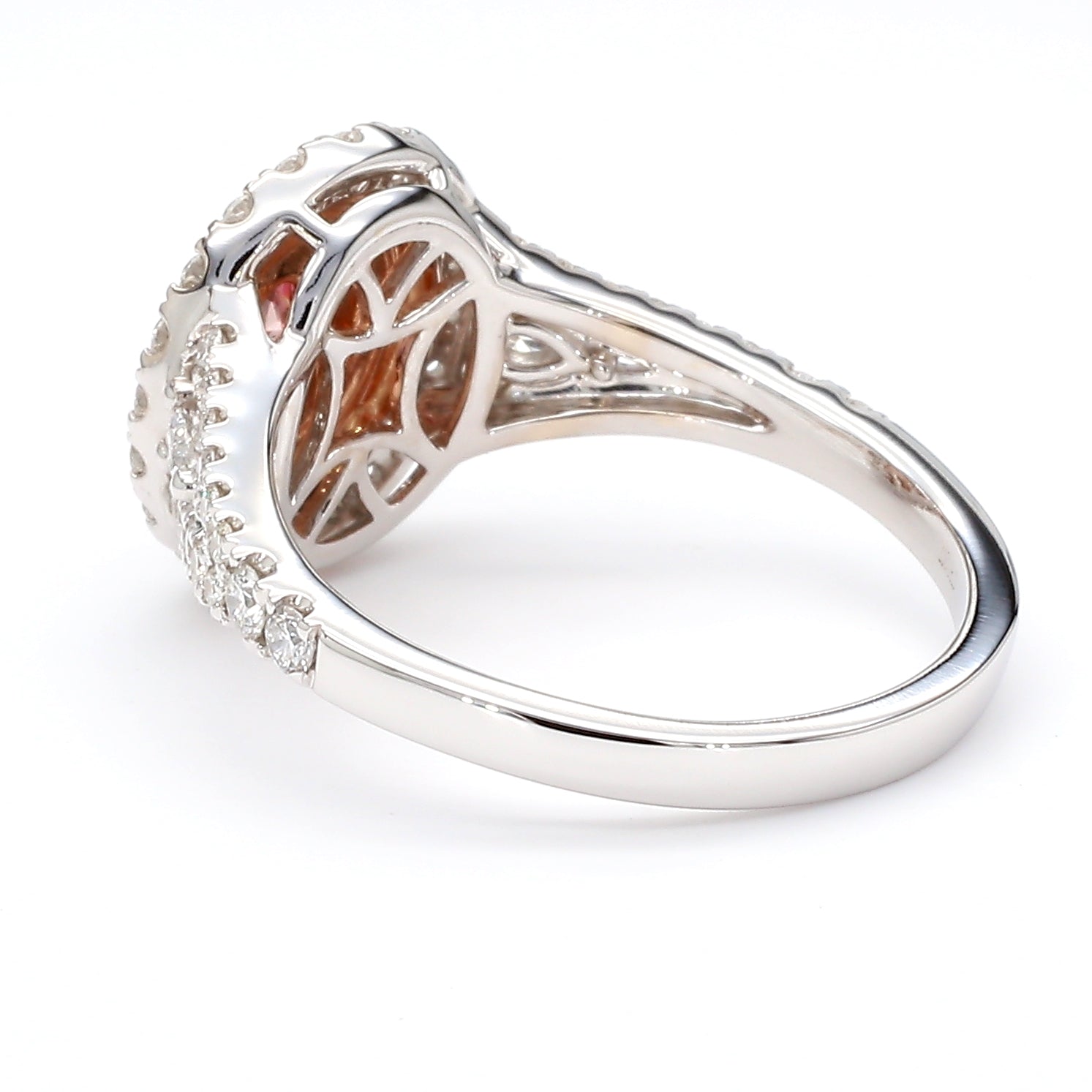 Natural Pink Oval Diamond Ring Gia Certified
