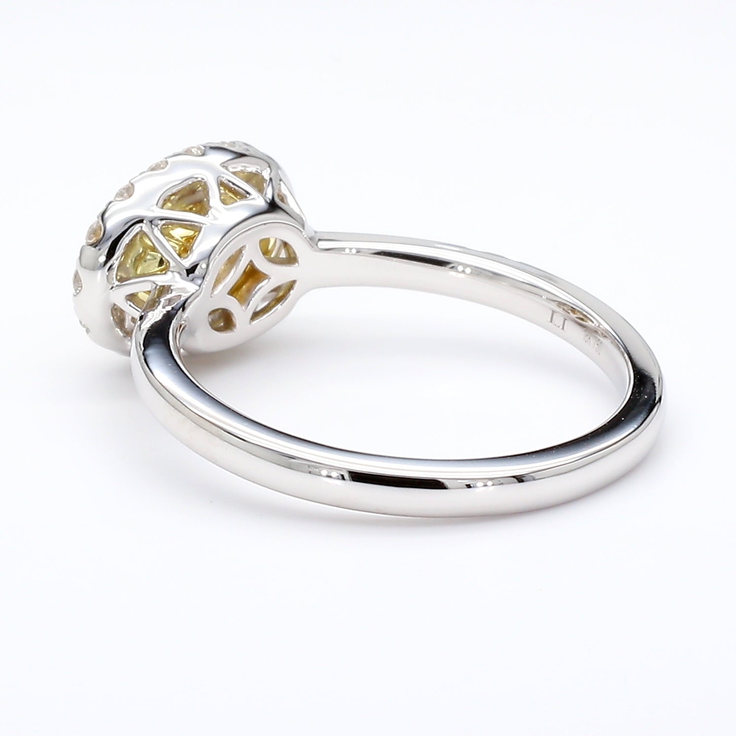 Natural Yellow Oval Diamond Ring Gia Certified