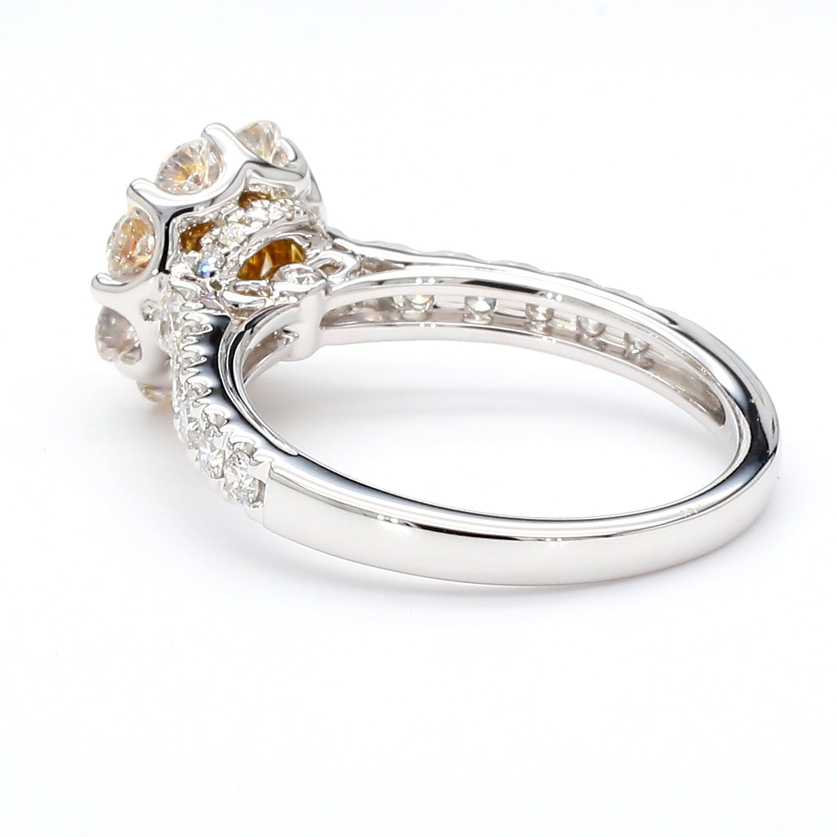Natural Orange Round Diamond Ring | GIA Certified