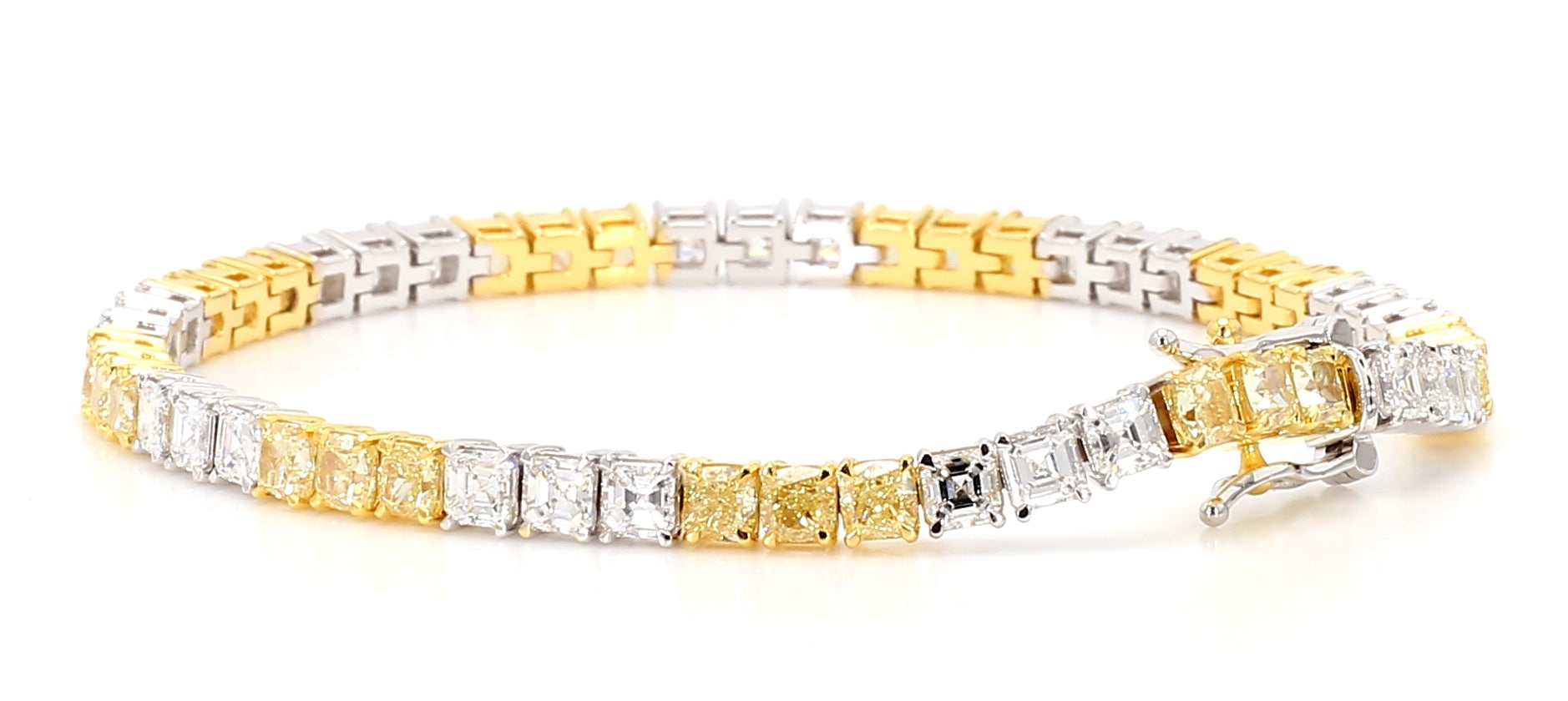 Natural Yellow Cushion Diamond Bracelet