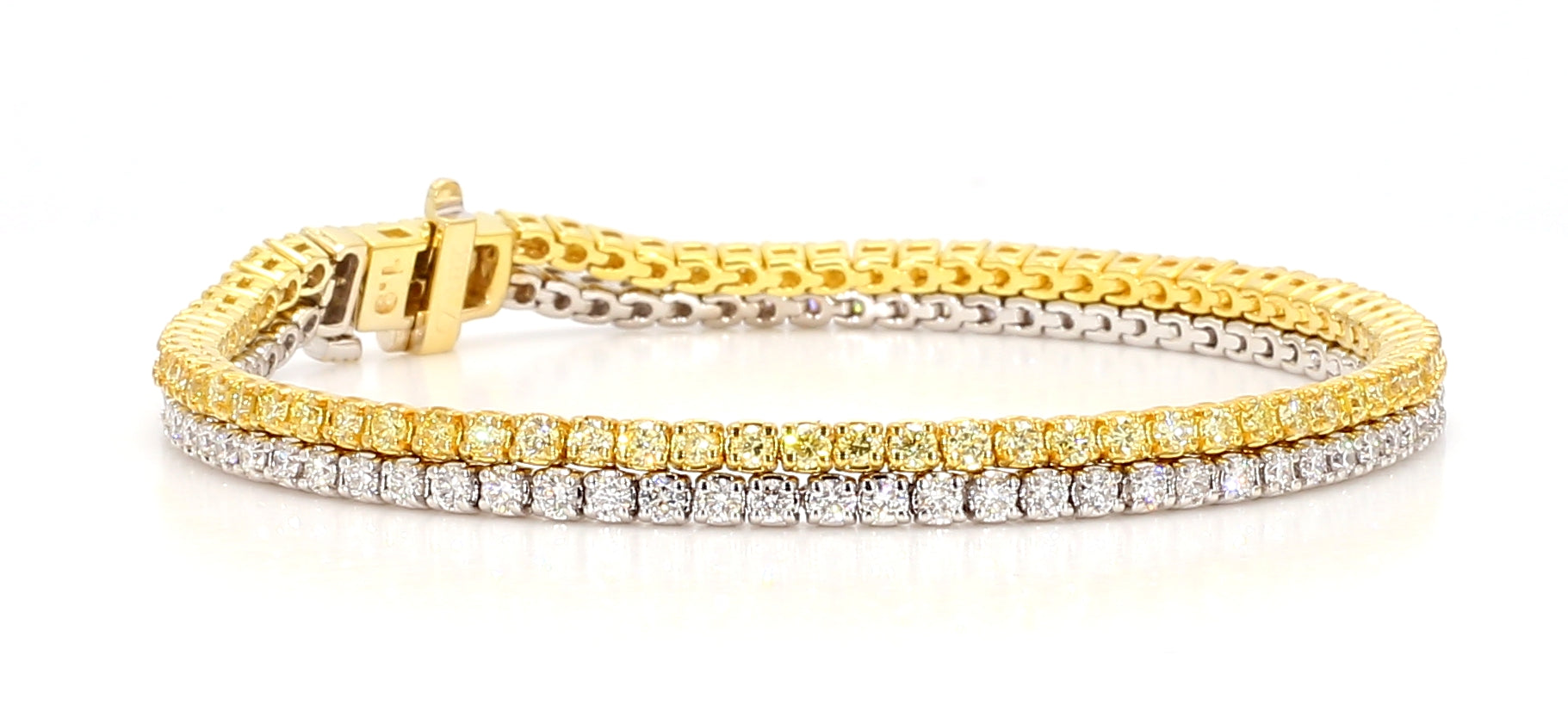 Natural Yellow Round Diamond Bracelet