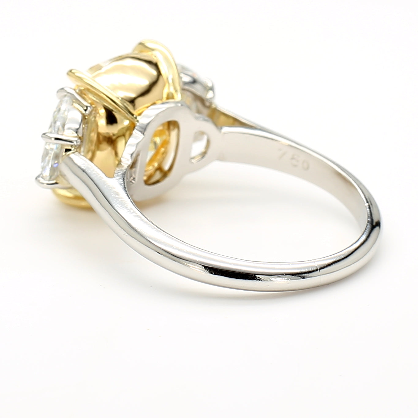 Natural Yellow Cushion Diamond Ring GIA Certified product image 4