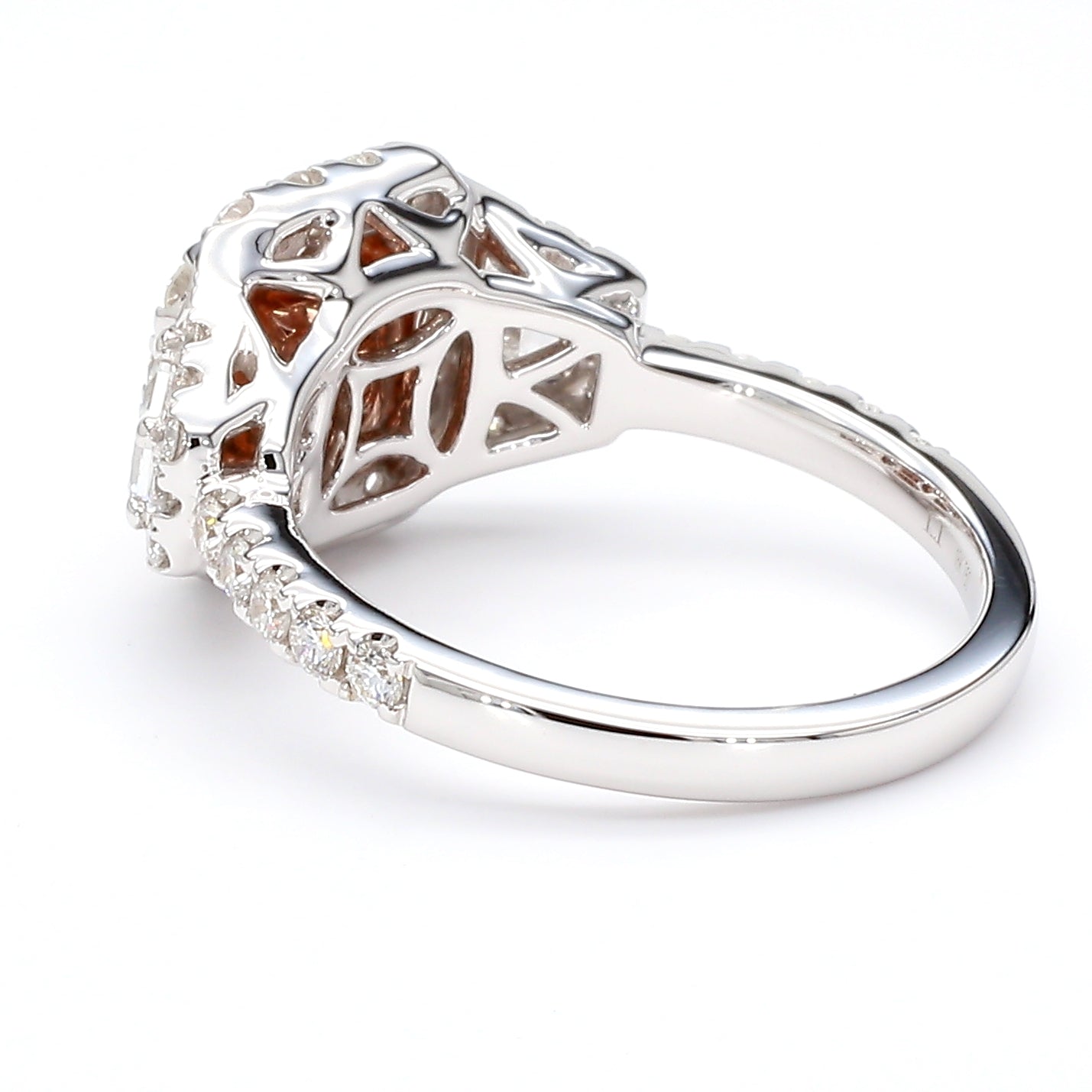 Natural Pink Asscher Diamond Ring Gia Certified