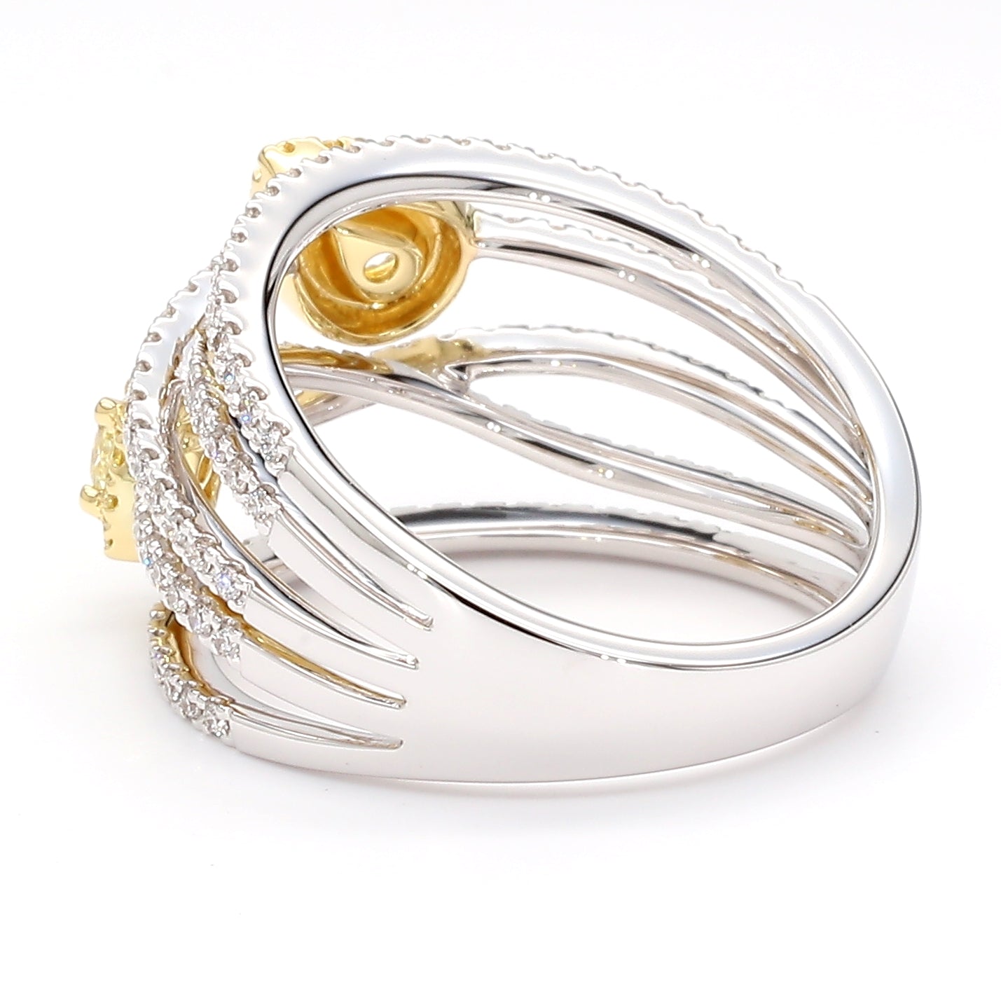 Natural Yellow Pear Diamond Ring