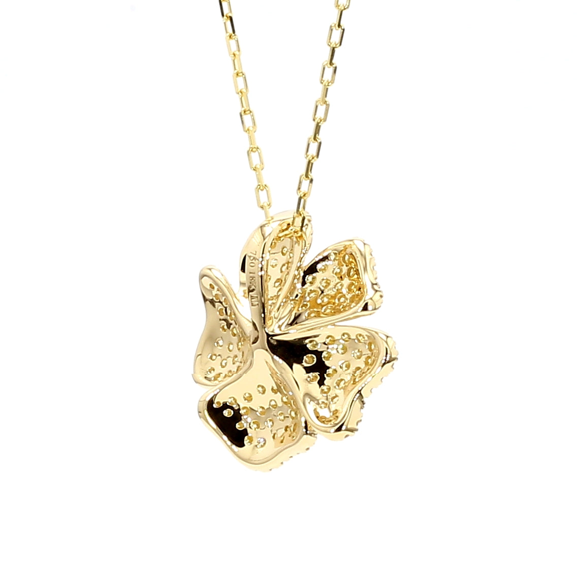 Natural Yellow Round Diamond Pendant