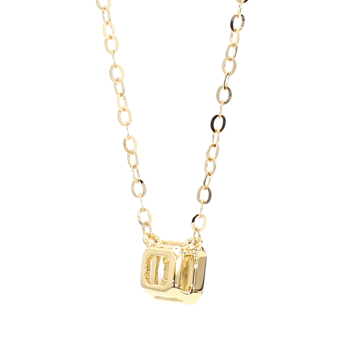 Natural Yellow Radiant Diamond Necklace Gia CERTIFIED