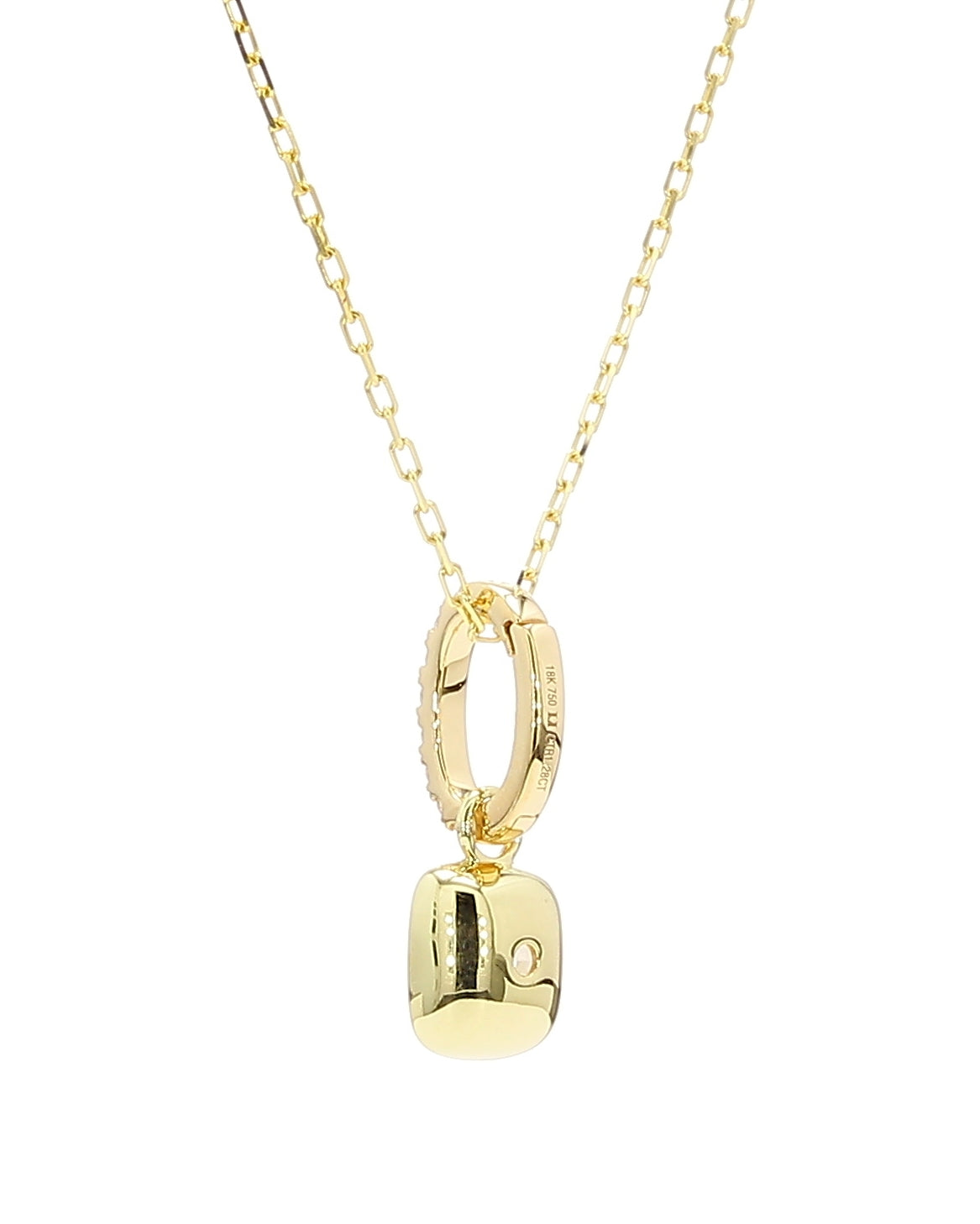 Natural Yellow Cushion Diamond Pendant Gia Certified