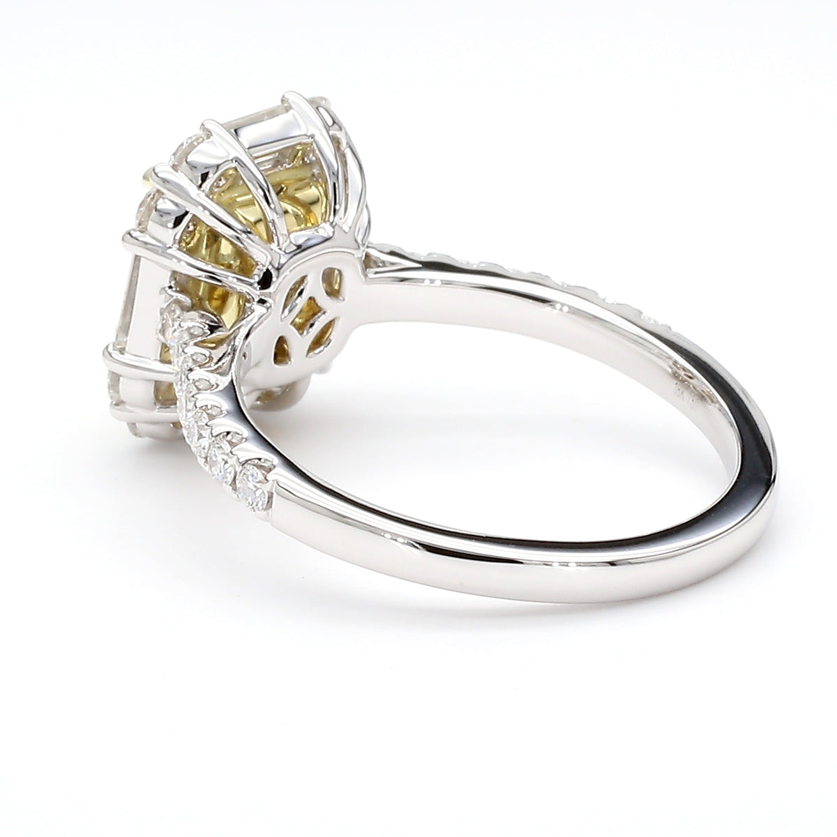Natural Yellow Radiant Diamond Ring | GIA Certified