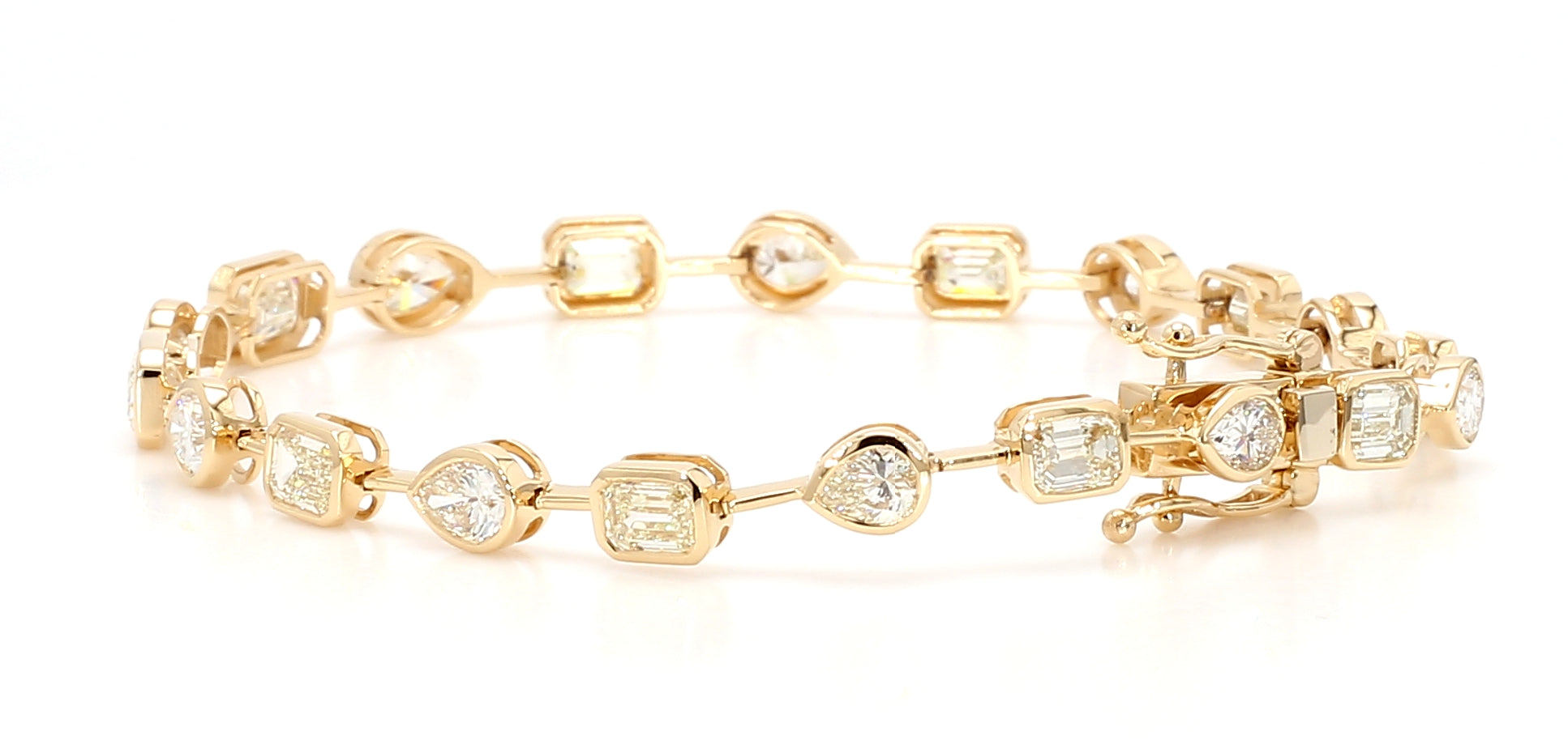 Natural White Emerald Diamond Bracelet