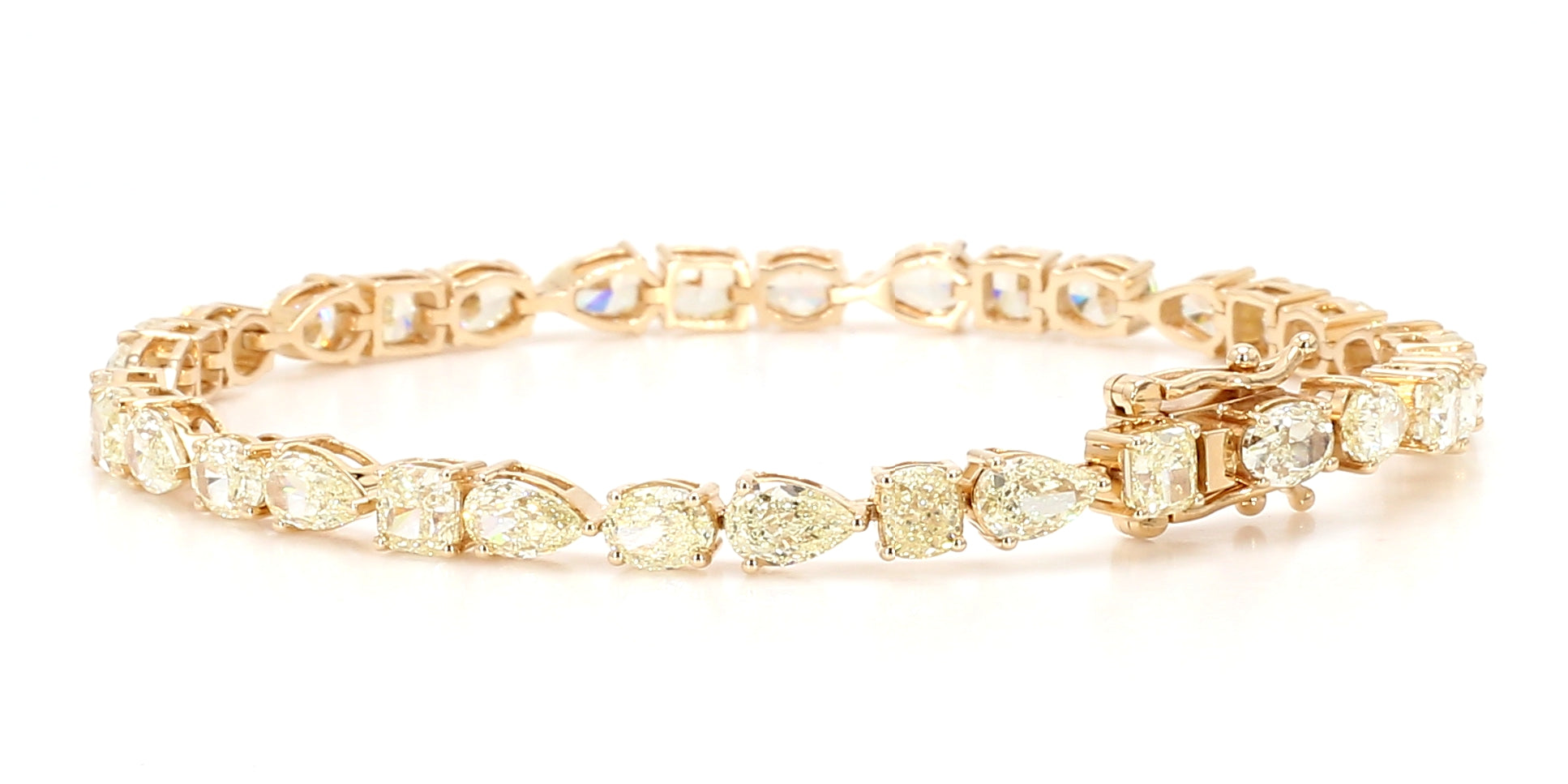 Natural White Pear Diamond Bracelet