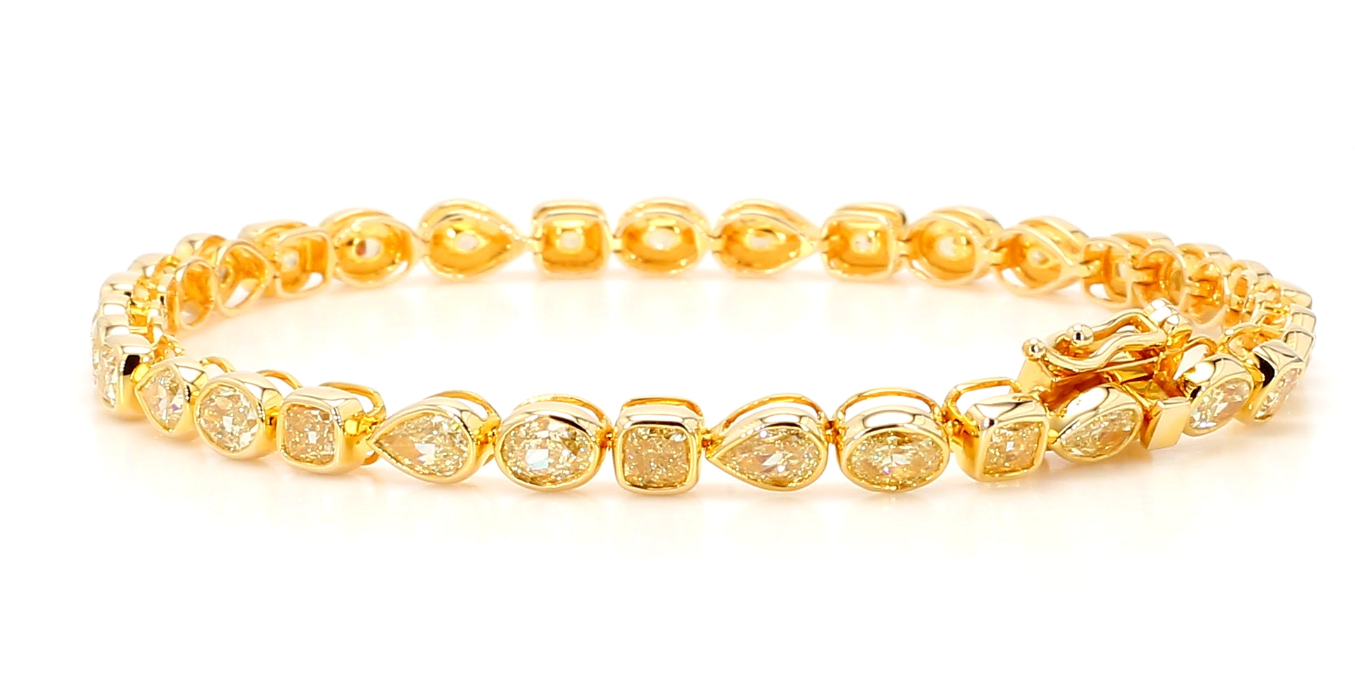 Natural Yellow Oval Diamond Bracelet