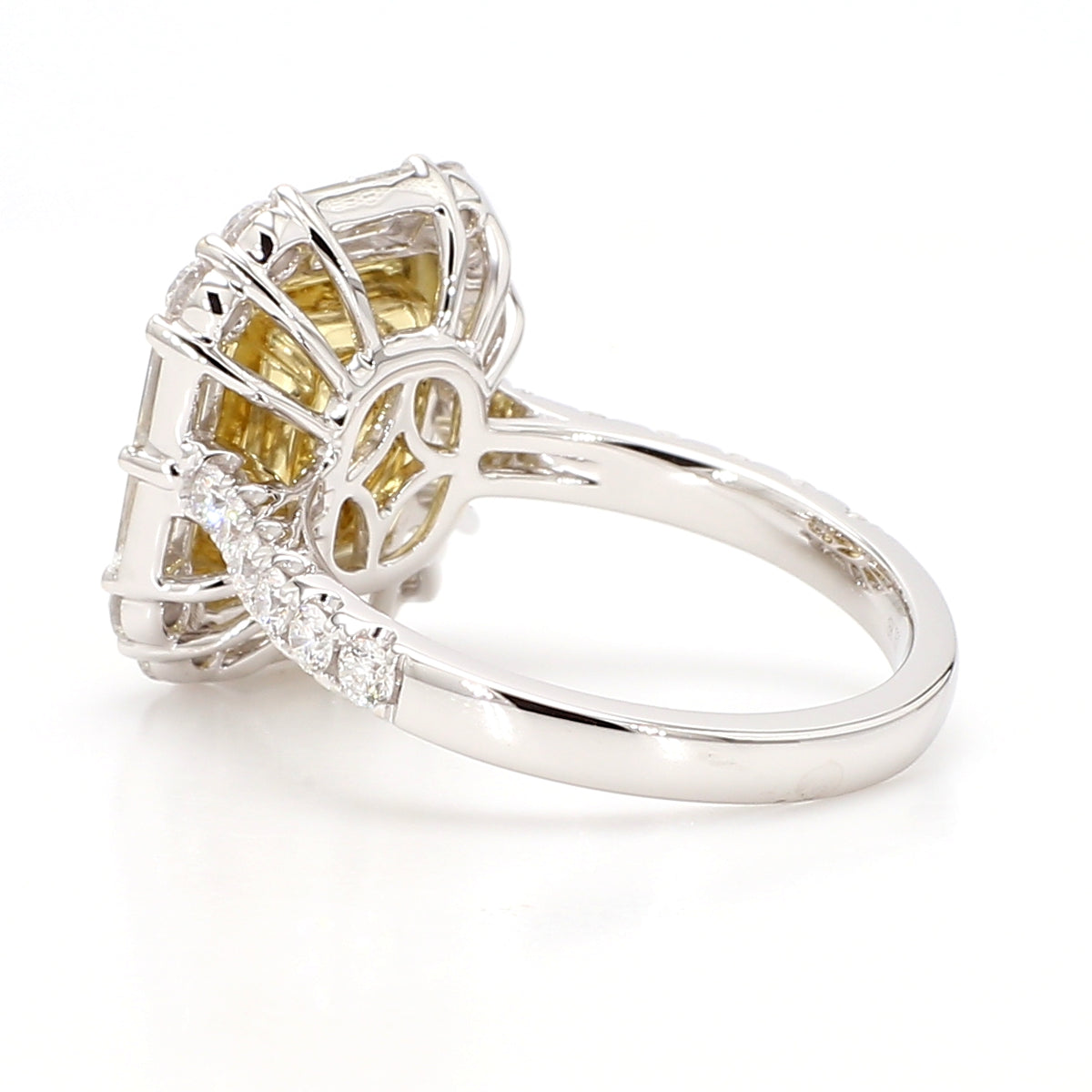 Natural Yellow Radiant Diamond Ring | GIA Certified