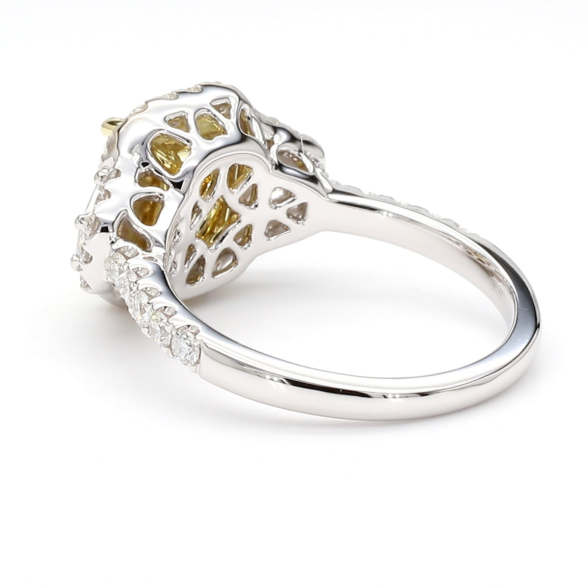 Natural Yellow Radiant Diamond Ring | GIA Certified