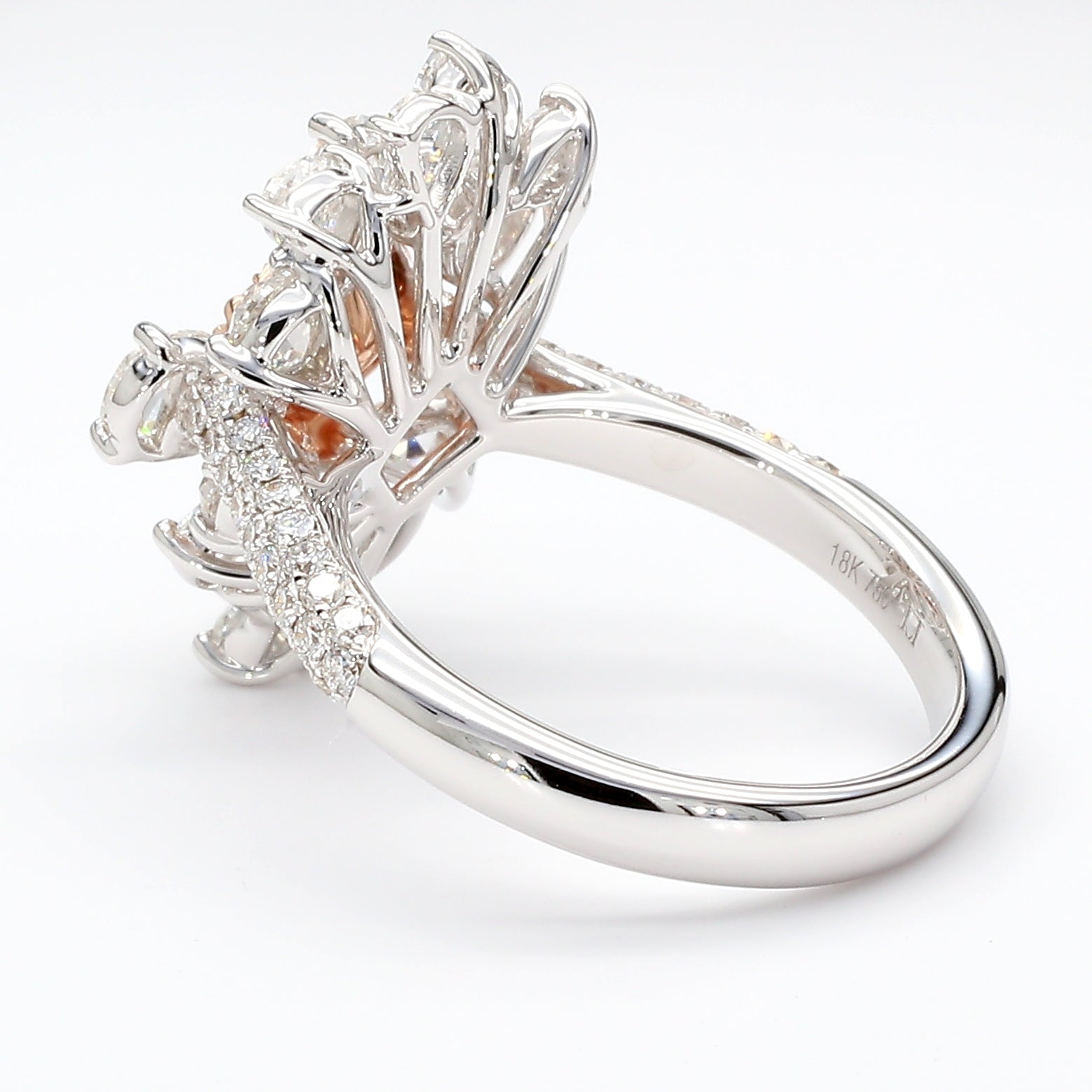 Natural Pink Cushion Diamond Ring Gia Certified