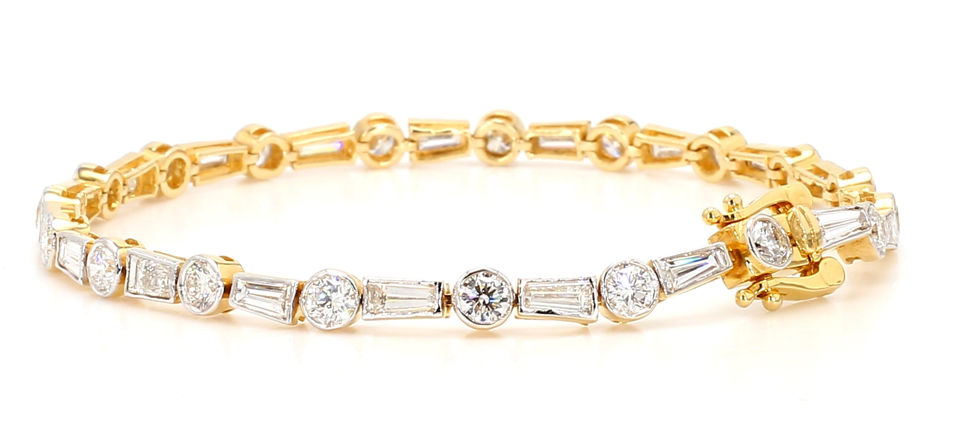 Natural White Baguette Diamond Bracelet