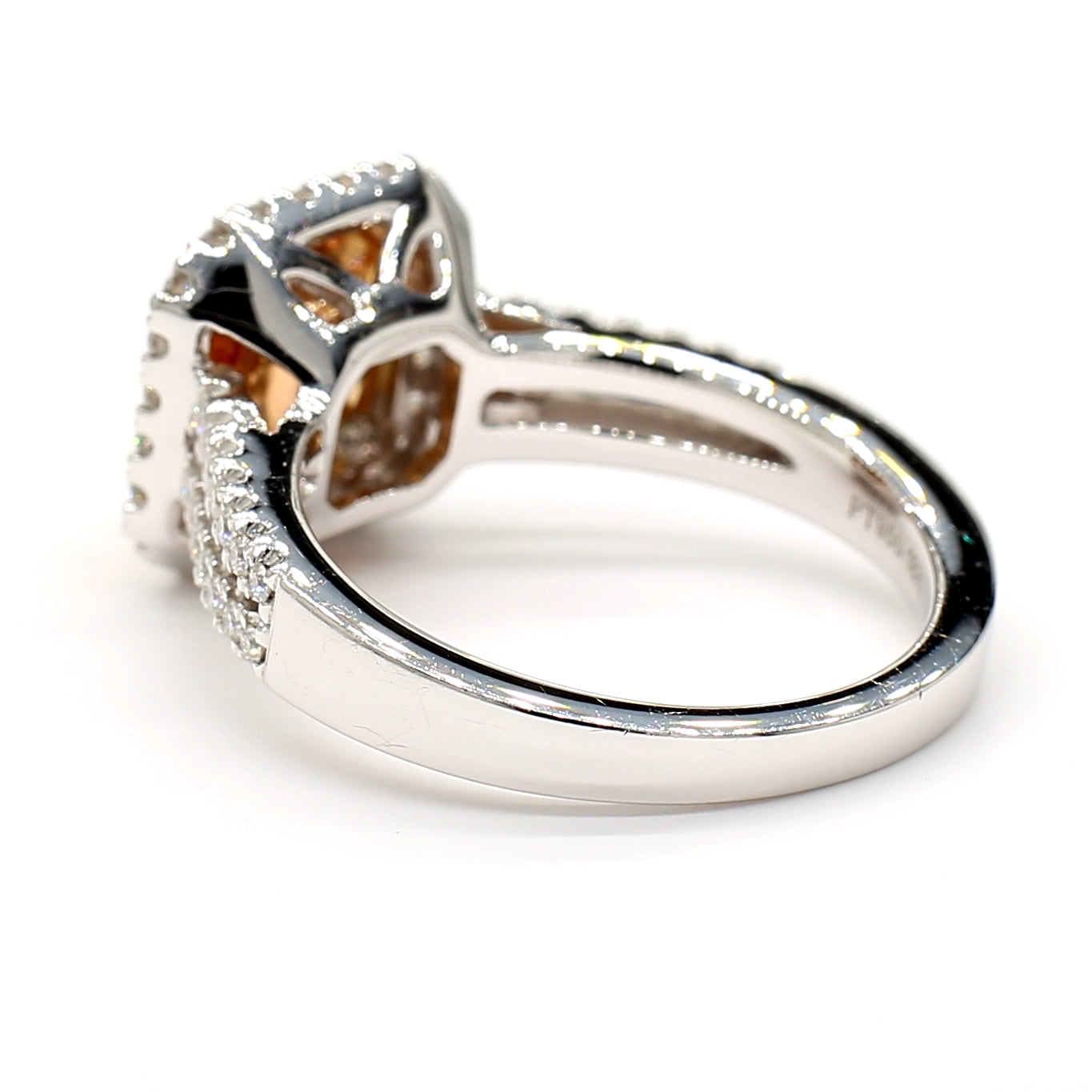 Natural Pink Cushion Diamond Ring Gia Certified
