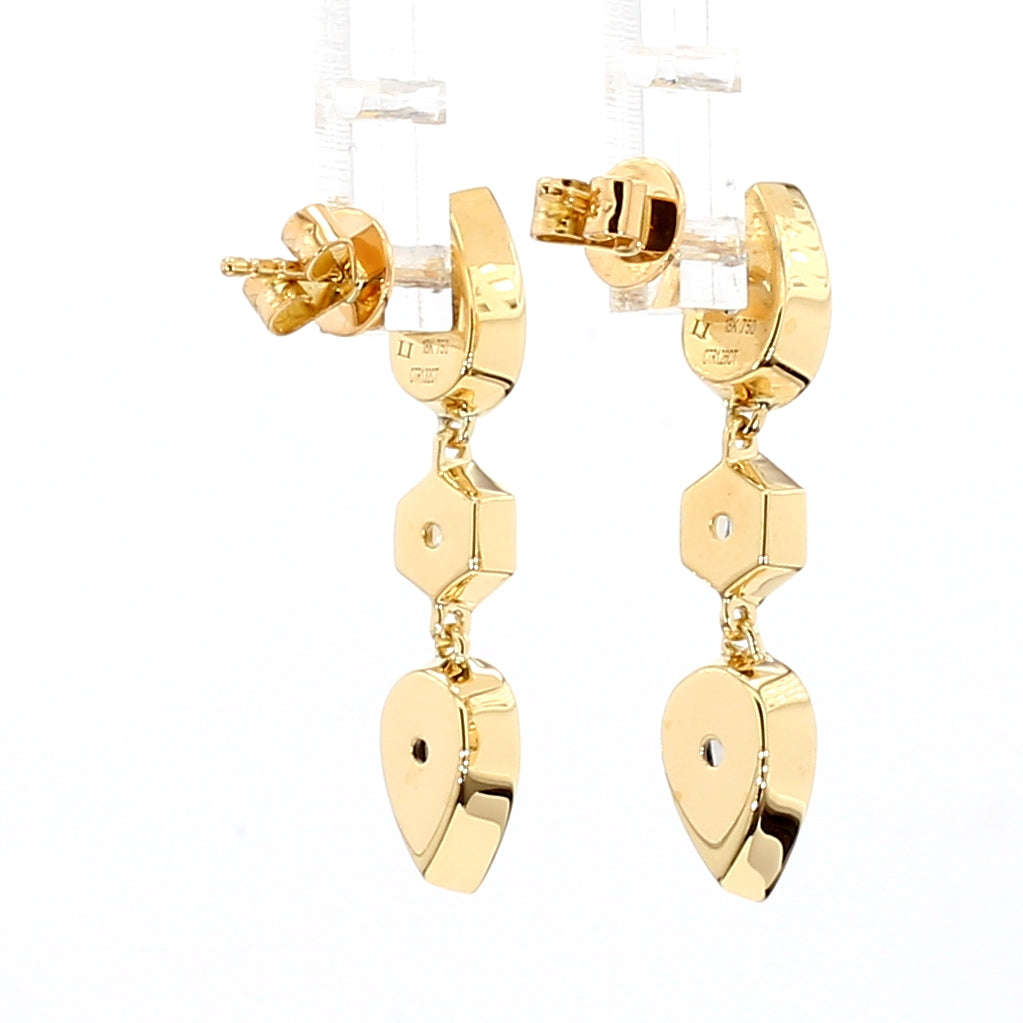 Natural Brown Kite Diamond Earring | GIA Certified